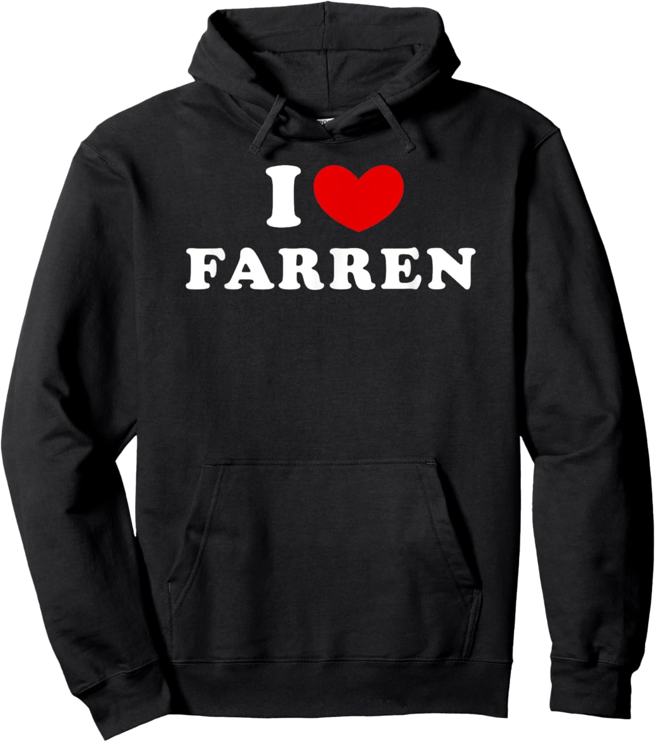 I Love Farren, I Heart Farren Hoodie - Hoodie | Black