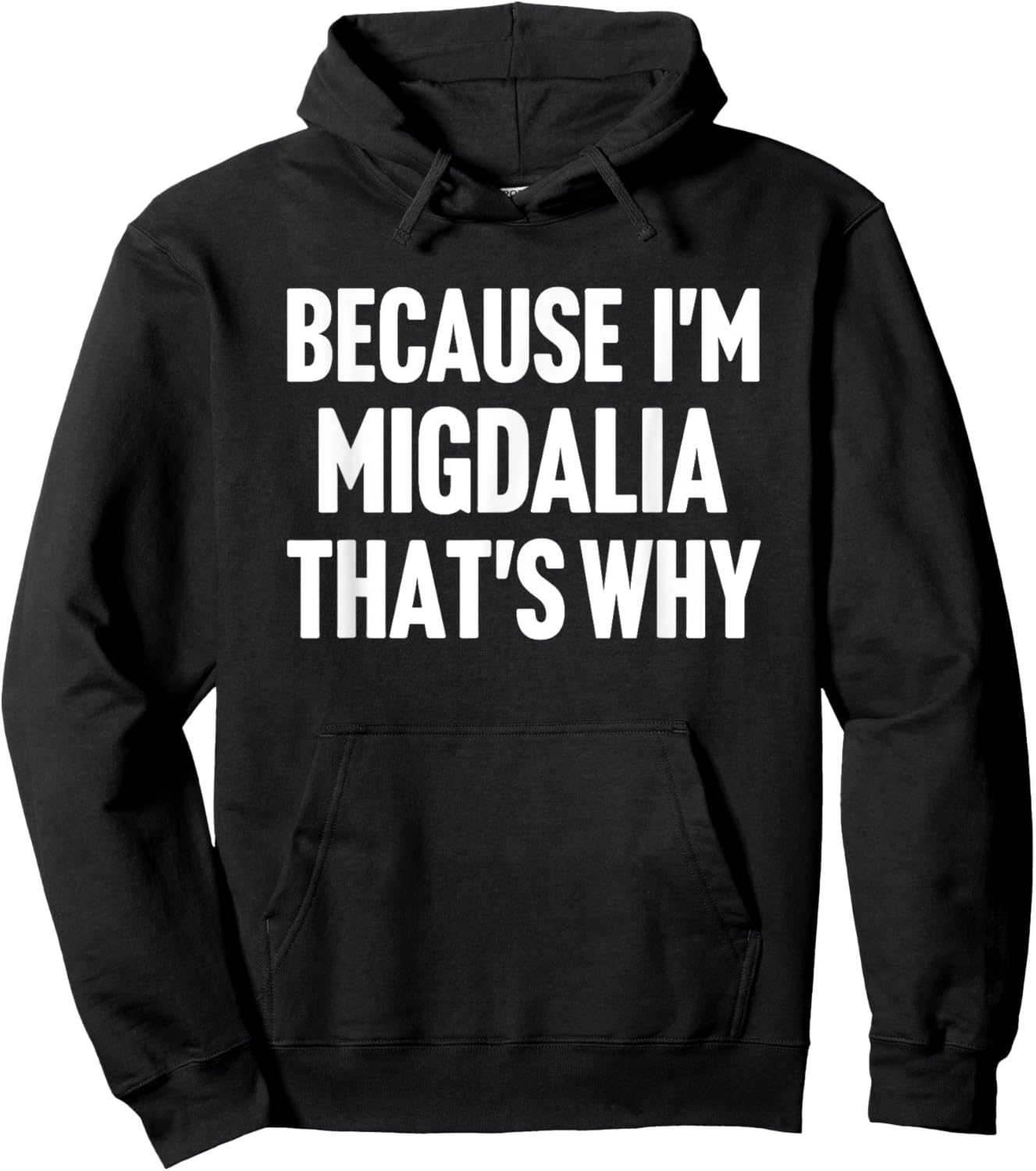 Because I'm Migdalia That's Why Am Personalized Name Hoodie - Hoodie | Black