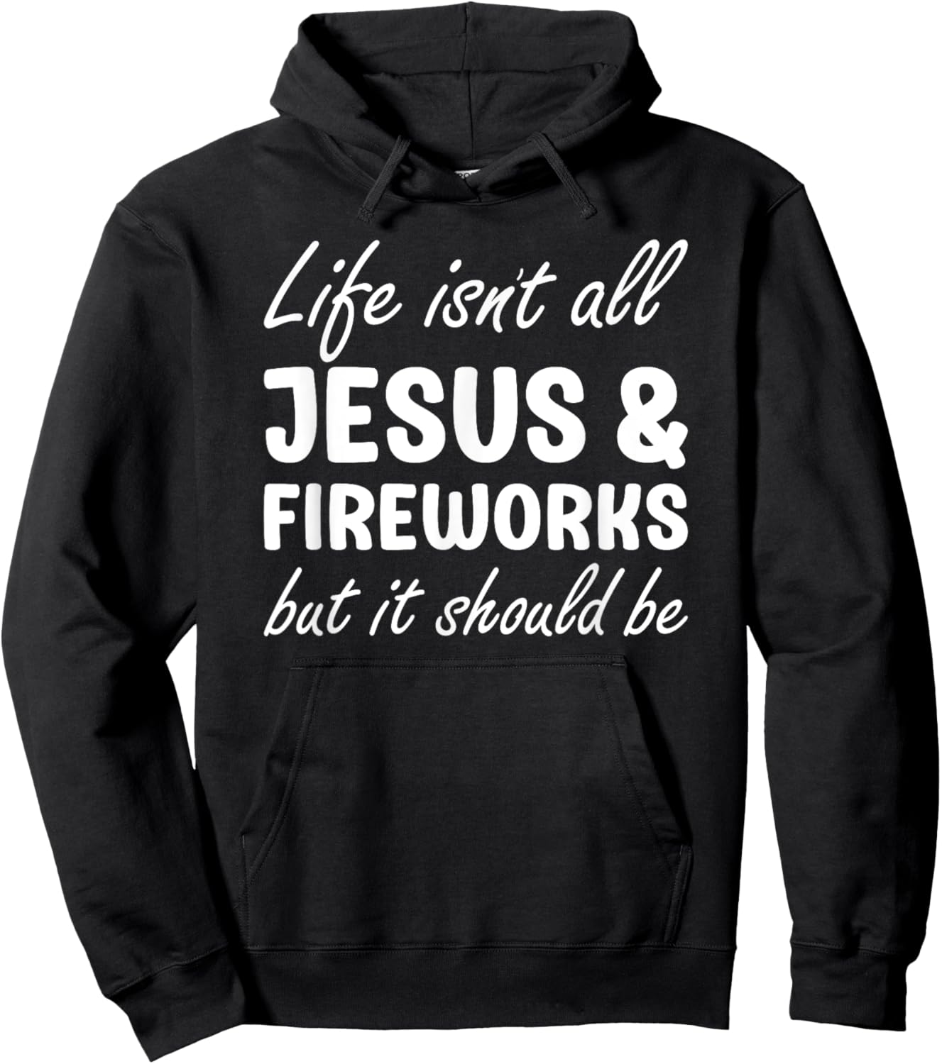 Fireworks or Women I Love Fireworks and Jesus Hoodie - Hoodie | Black