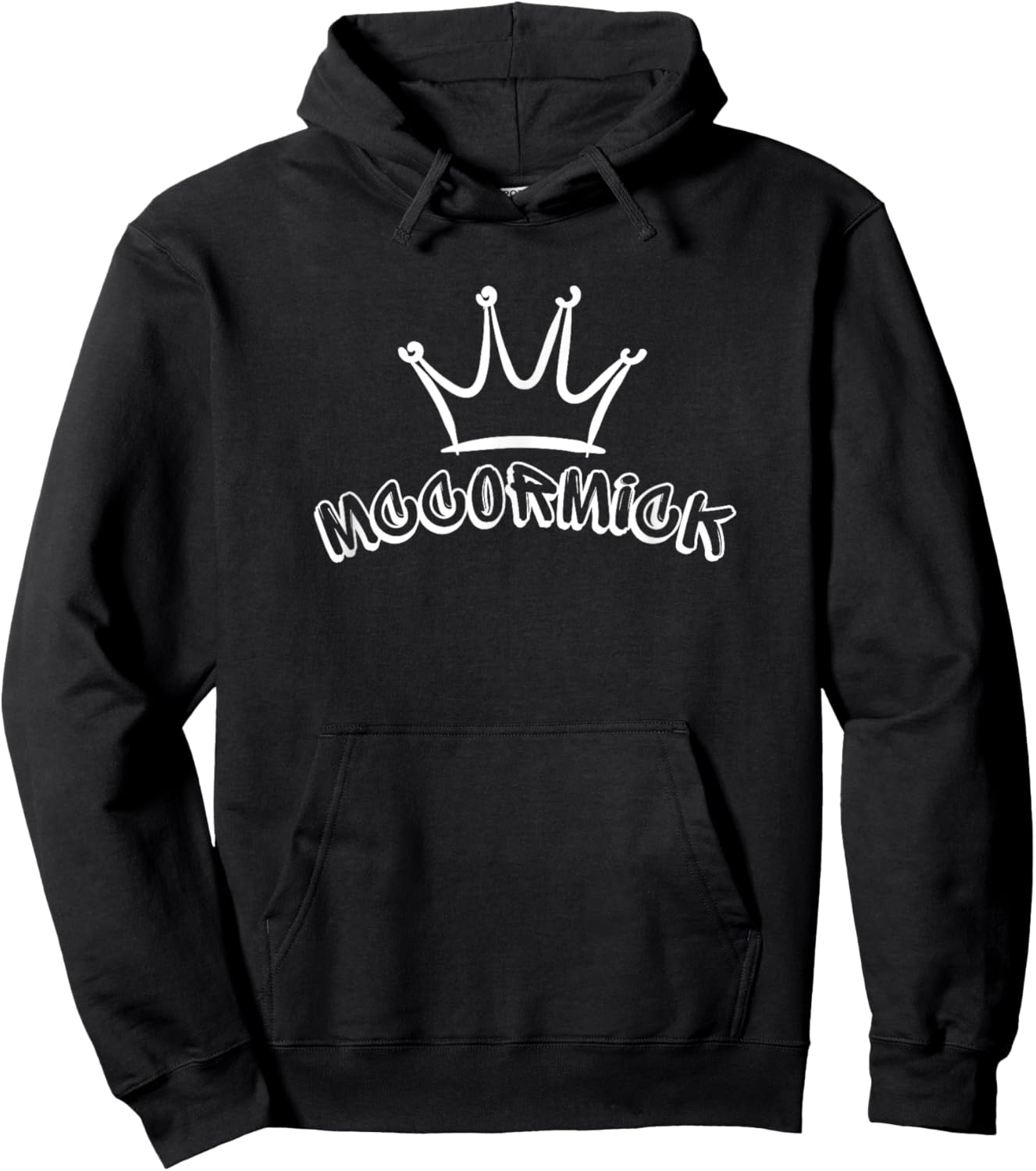 McCormick Family Name - Cool McCormick Name and Royal Crown Hoodie - Hoodie | Black