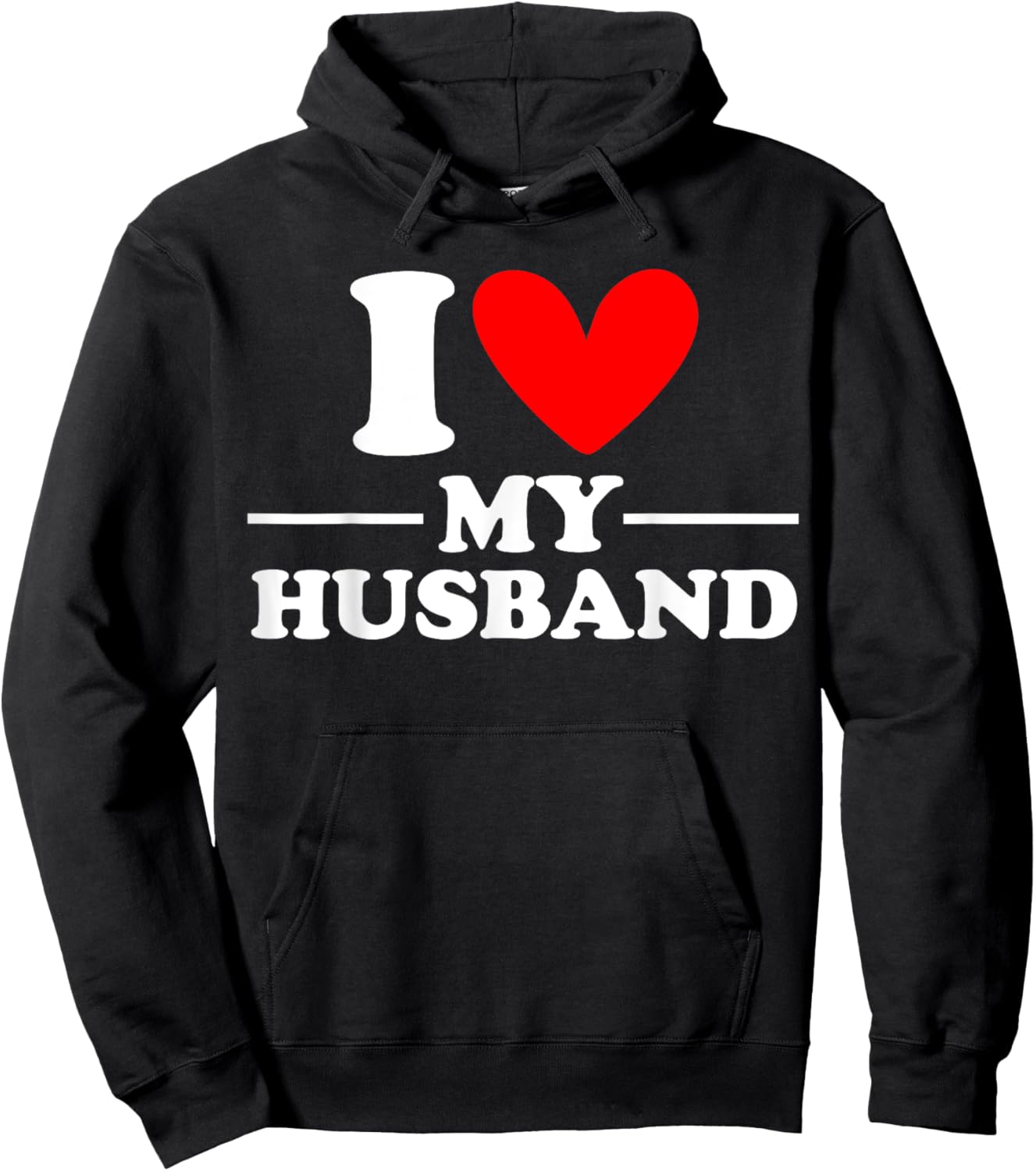 I Love My Husband I Heart My Husband Hoodie - Hoodie | Black