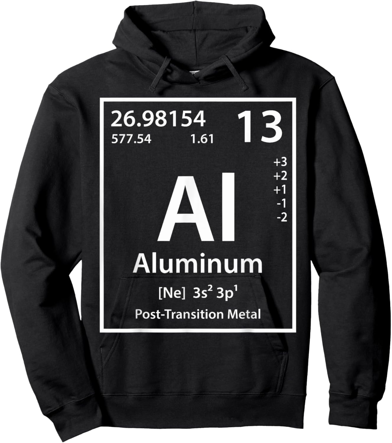 Funny Aluminum Chemical Element Periodic Table Hoodie - Hoodie | Black
