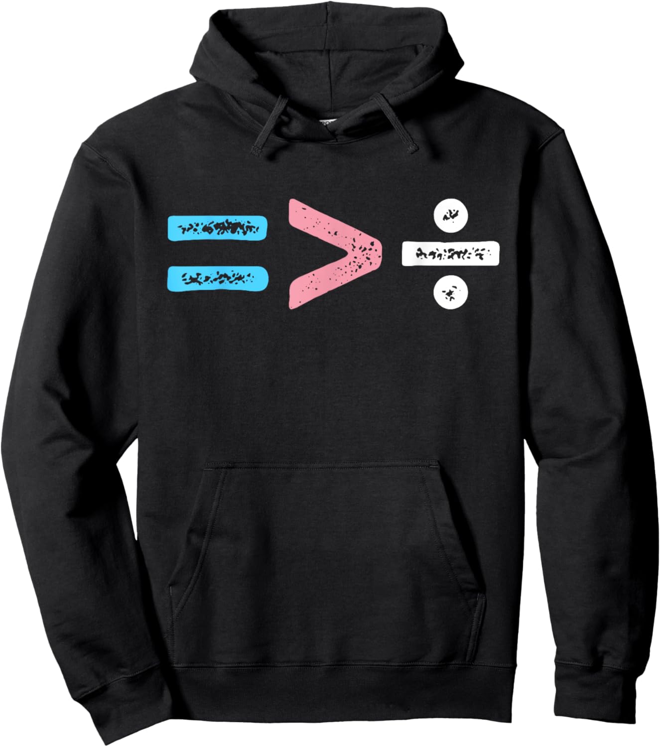 Equality Is Greater Than Division Simple Equation Trans Hoodie - Hoodie | Black