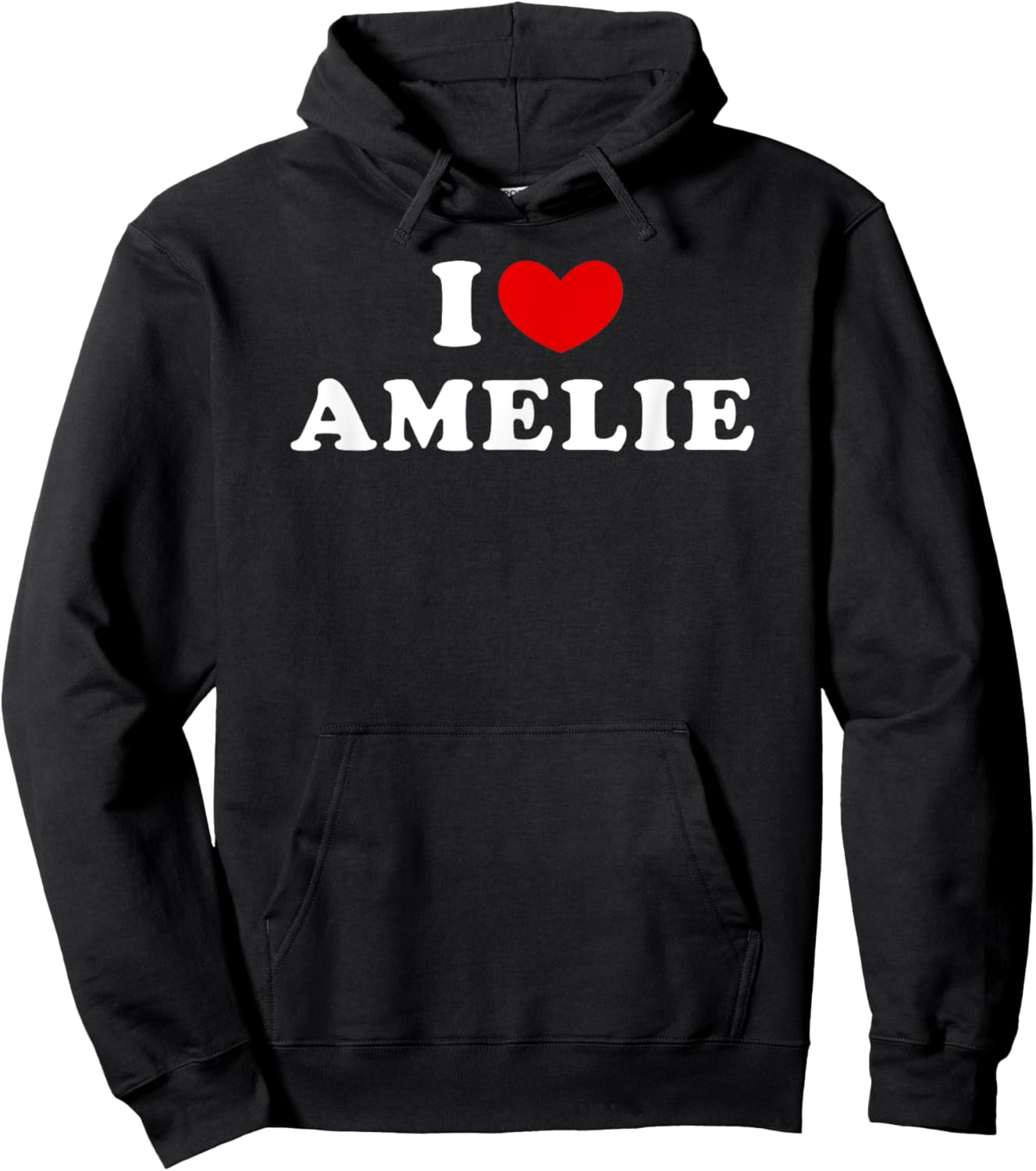 I Love Amelie, I Heart Amelie Hoodie - Hoodie | Black