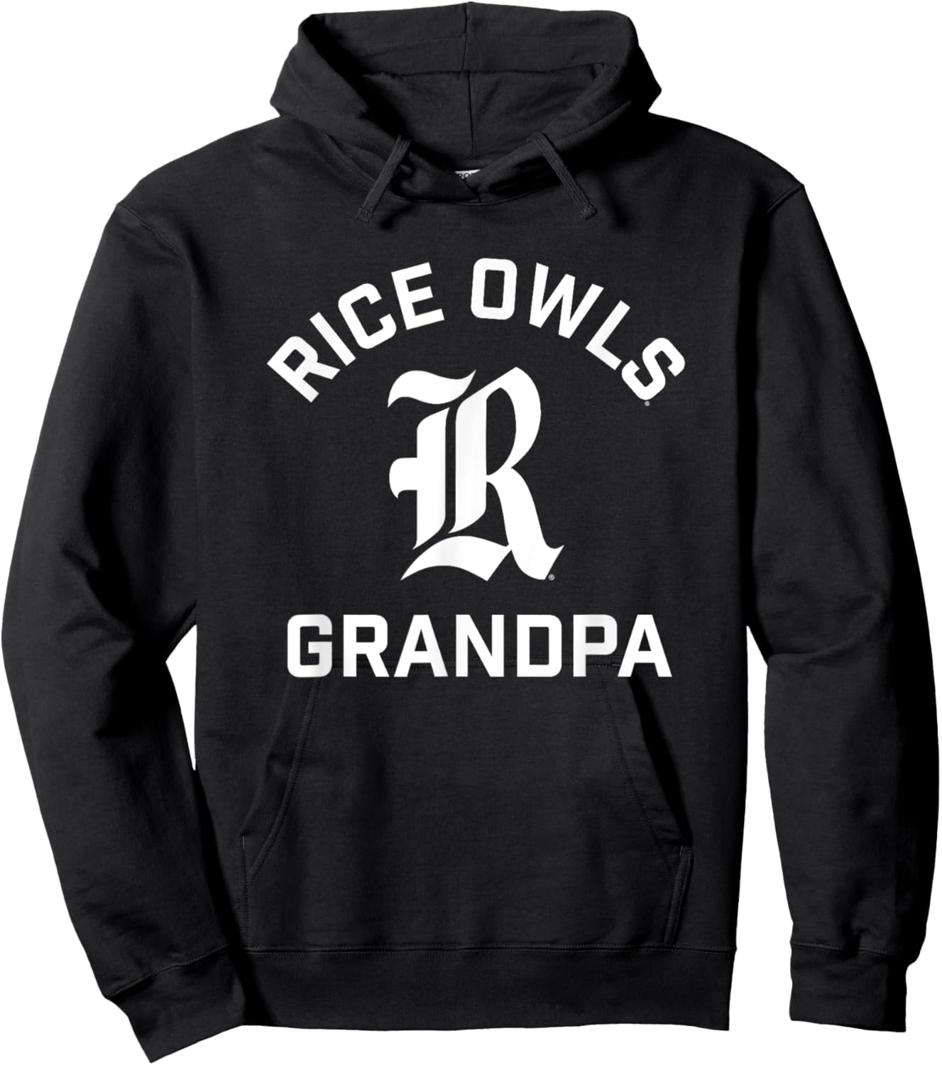 Rice University Owls Arched Grandpa Hoodie - Hoodie | Black