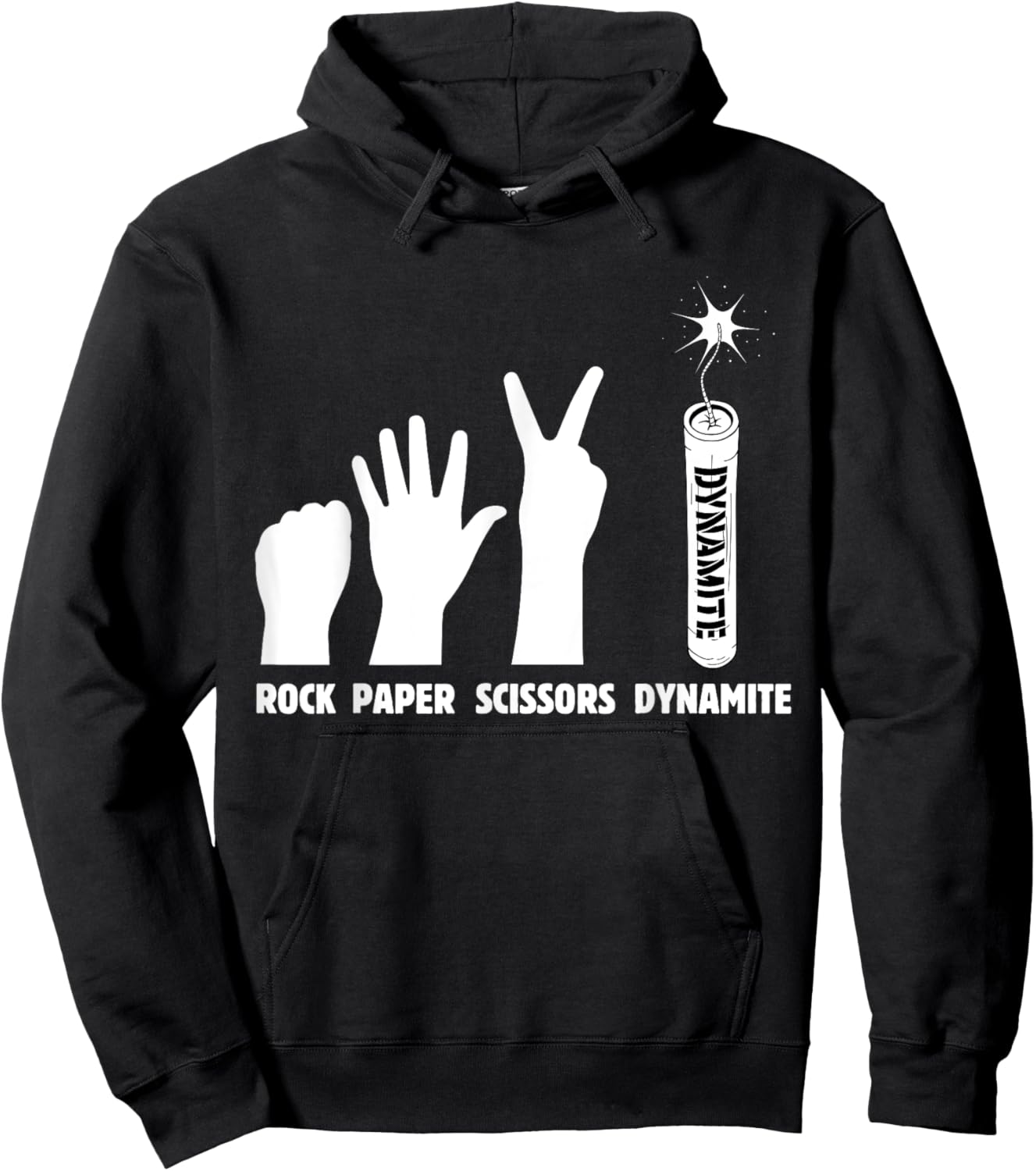 Paper Rock Scissors Dynamite | Explosive Demolition Hoodie - Hoodie | Black