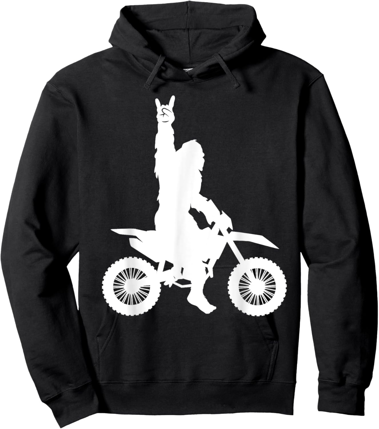 Bigfoot Dirt Bike Motocross Funny Sasquatch Enduro Hoodie - Hoodie | Black
