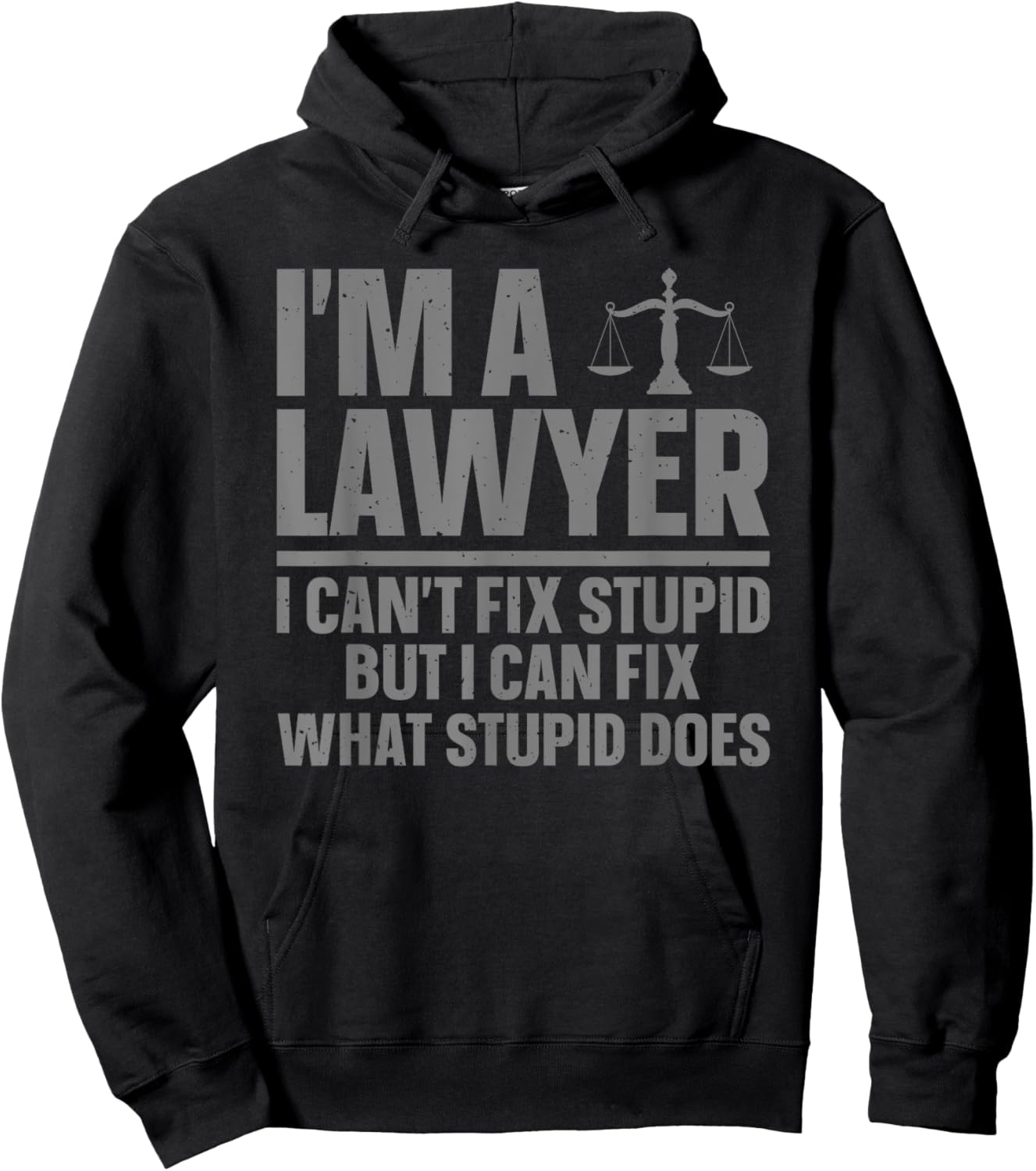 Funny Lawyer Design Women Law School Attorney Lawyer Hoodie - Hoodie | Black