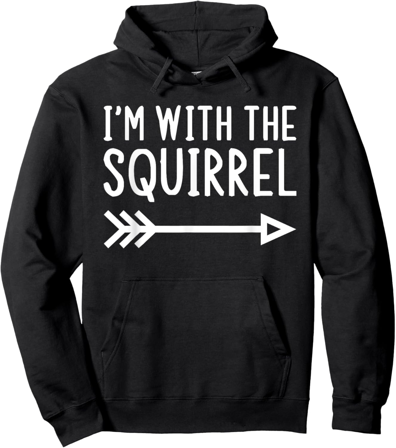 I'm With The Squirrel Funny Matching Halloween Costume Hoodie - Hoodie | Black