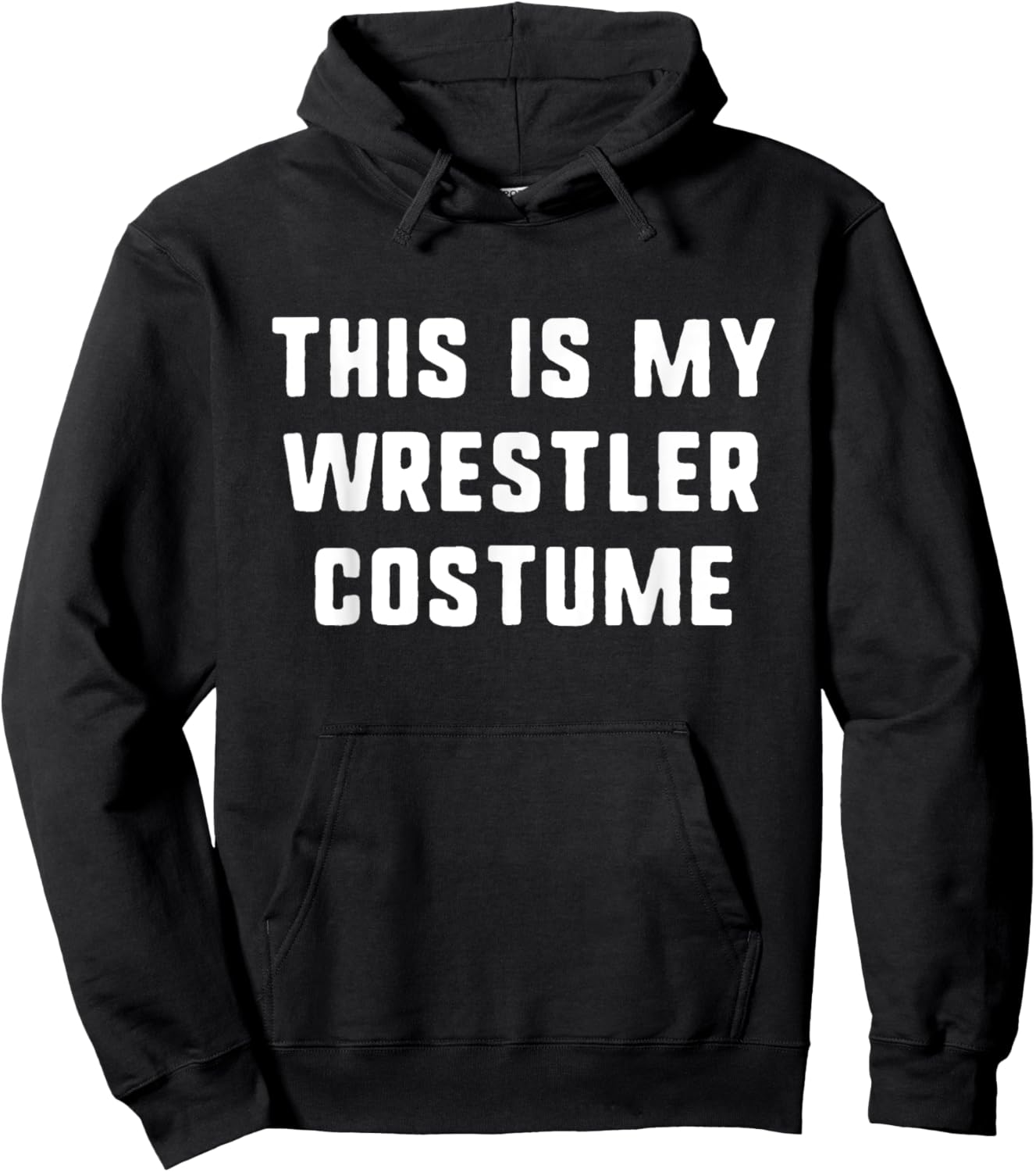 This Is My Wrestler Halloween Costume Simple Funny Wrestling Hoodie - Hoodie | Black