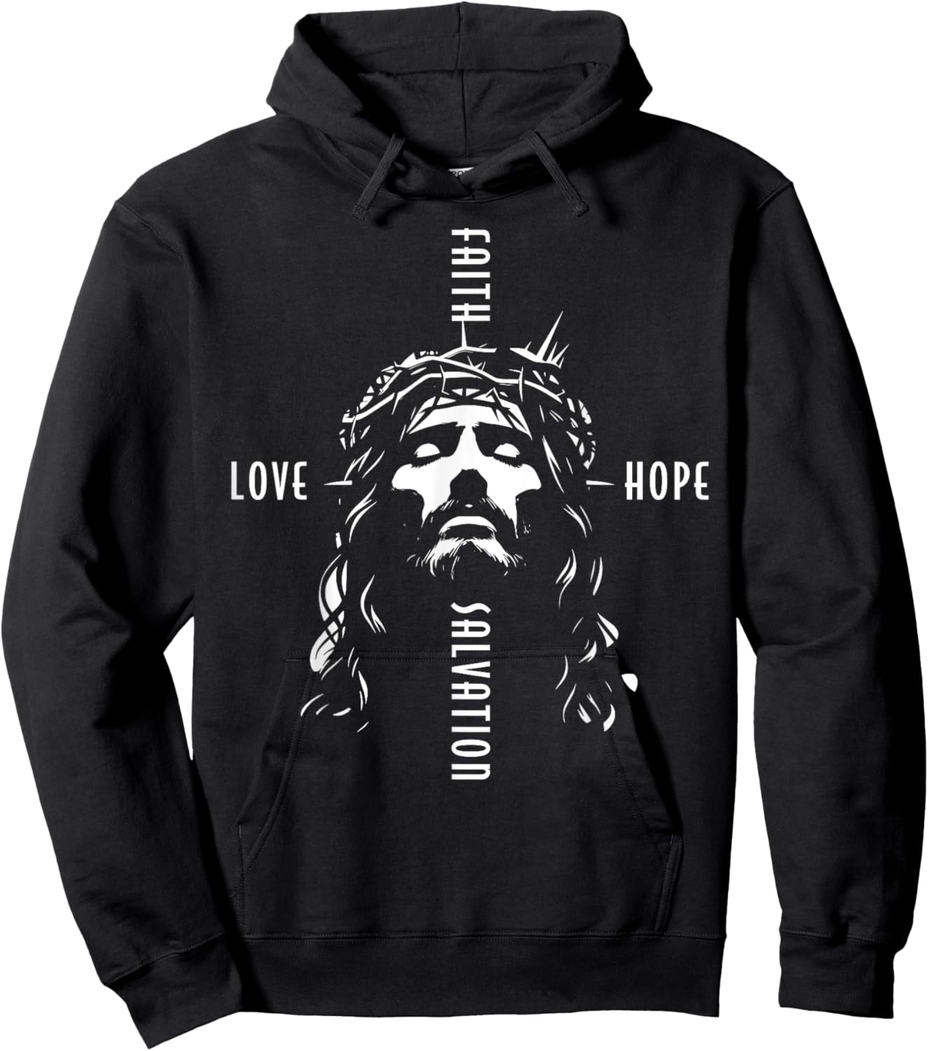 Jesus Cross Beautiful Christian Faith Love Hope Salvation Hoodie - Hoodie | Black