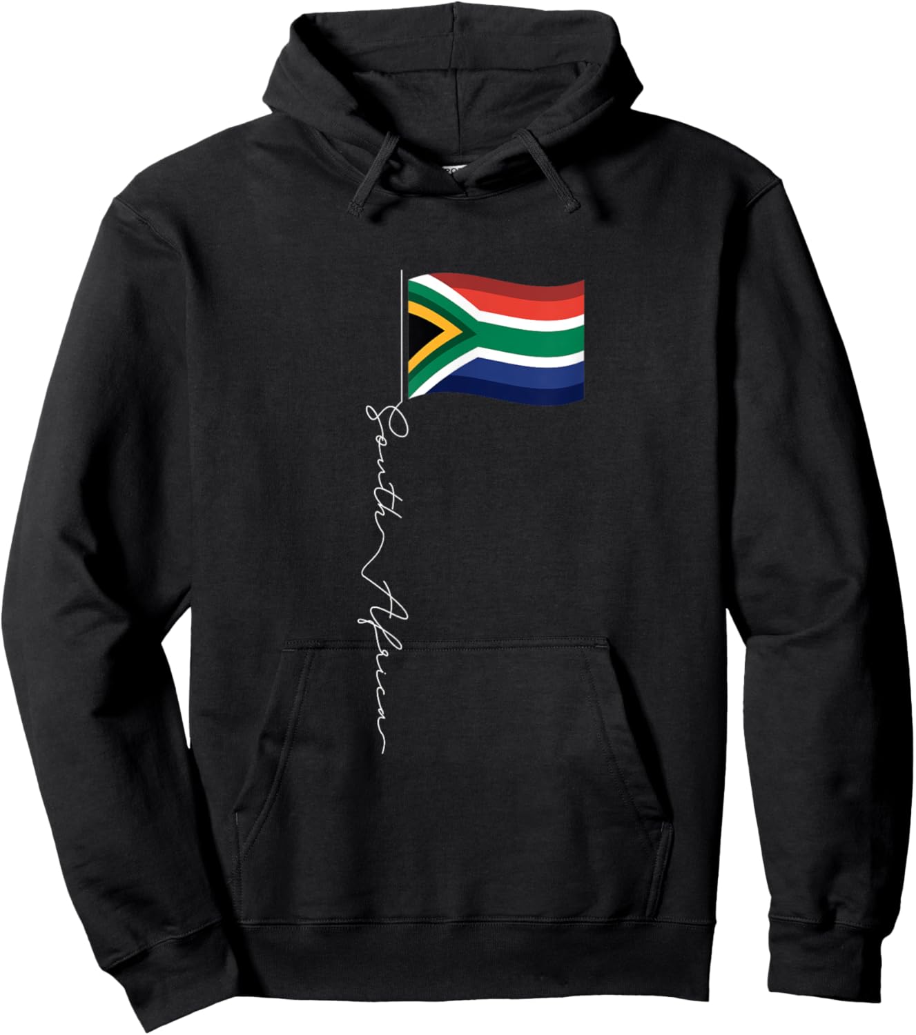South Africa Signature Flag Pole - South African Flag Hoodie - Hoodie | Black