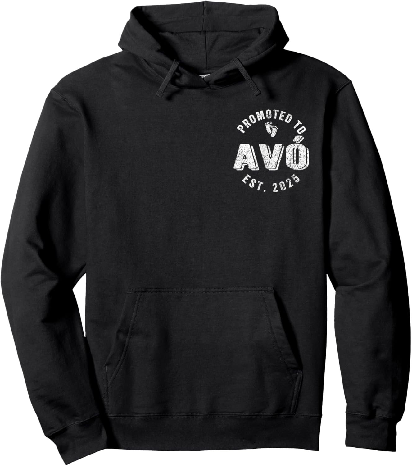 Promoted To Avó Est. 2025 Avo Portuguese Grandma Hoodie - Hoodie | Black
