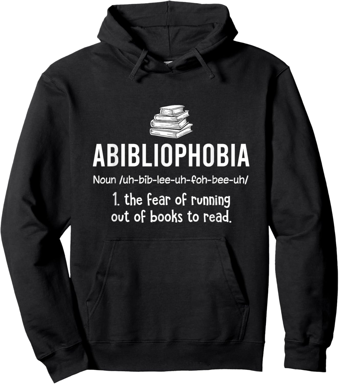 Abibliophobia - Funny Reading Bookworm Reader Abibliophobia Hoodie - Hoodie | Black