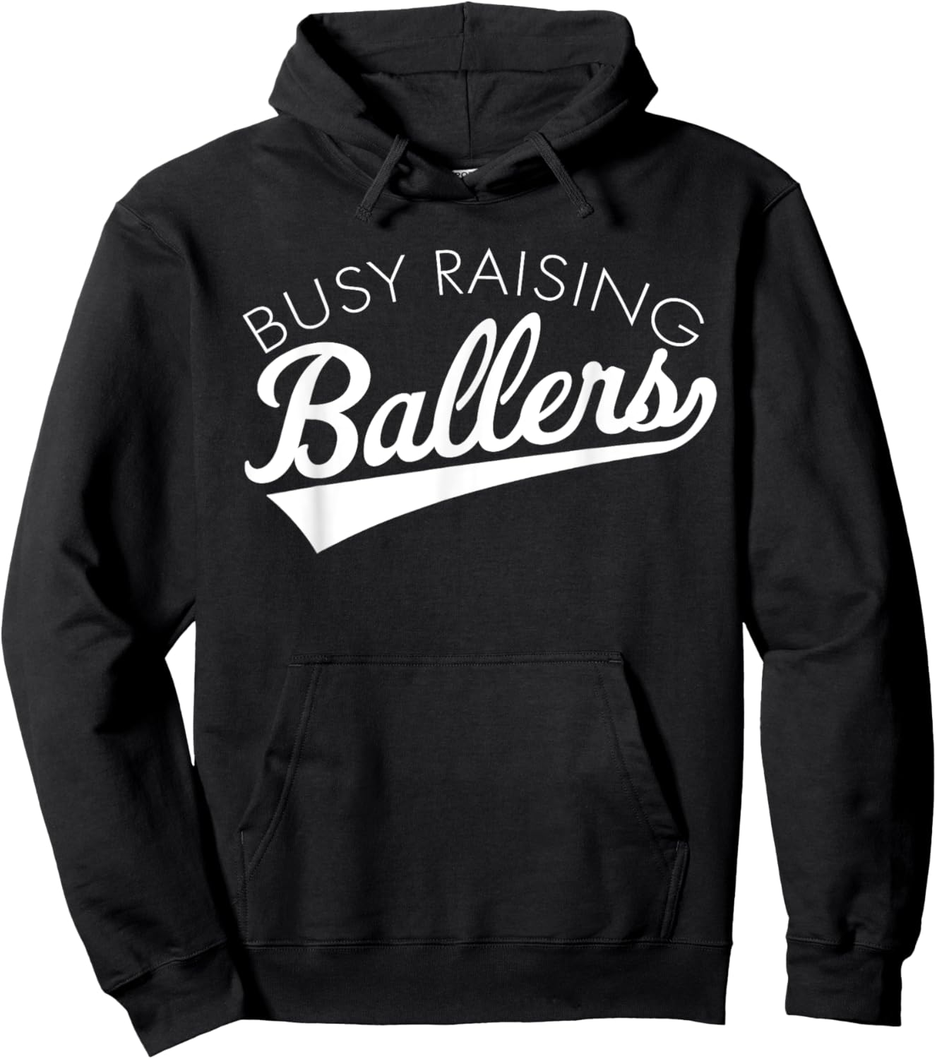 Busy Raising Ballers - Baseball Mom & Parent Sports Hoodie - Hoodie | Black