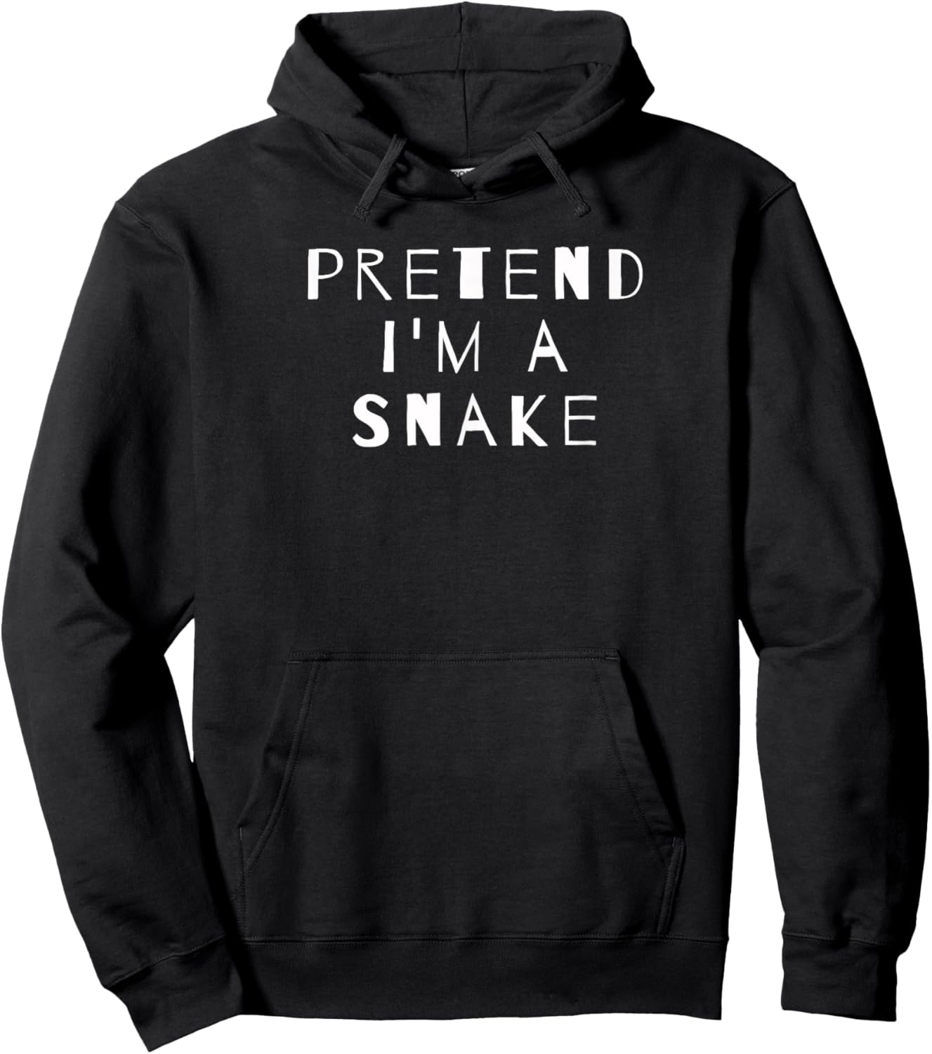 Pretend I'm A Snake Costume Party Sarcastic Hoodie - Hoodie | Black