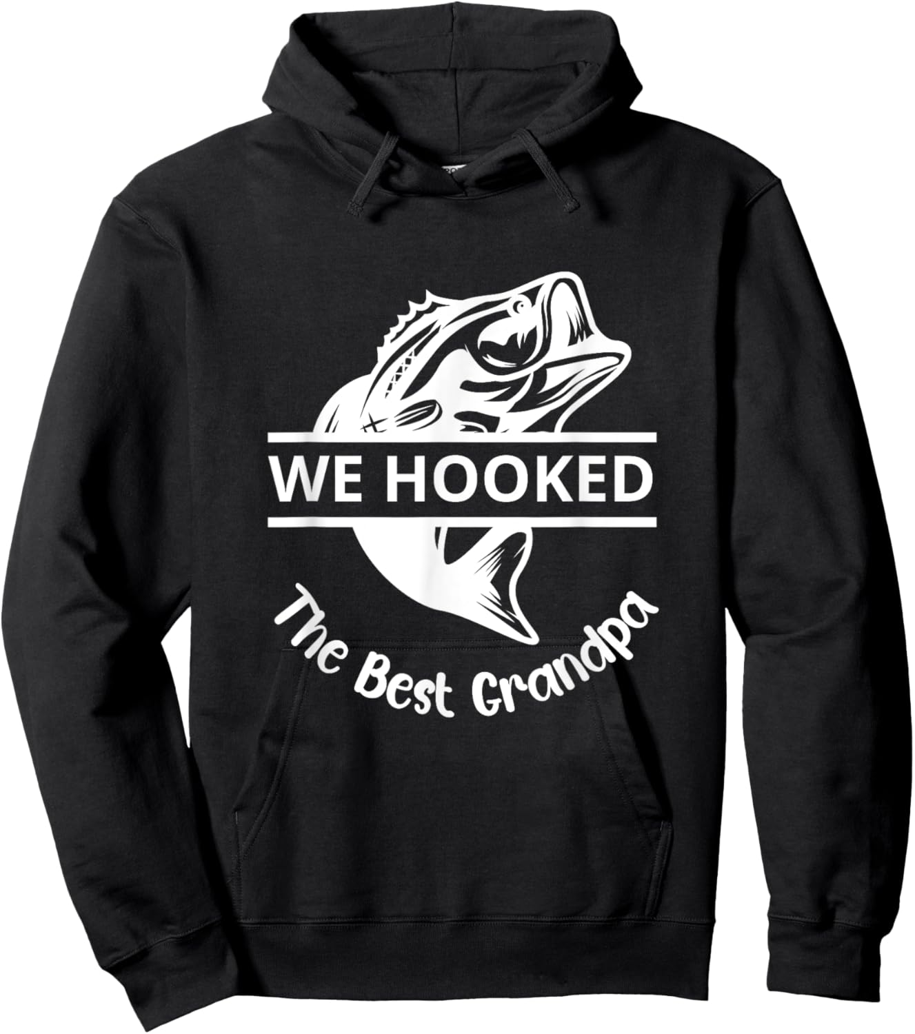 We Hooked The Best Papa Fishing Grandpa Lover Hoodie - Hoodie | Black