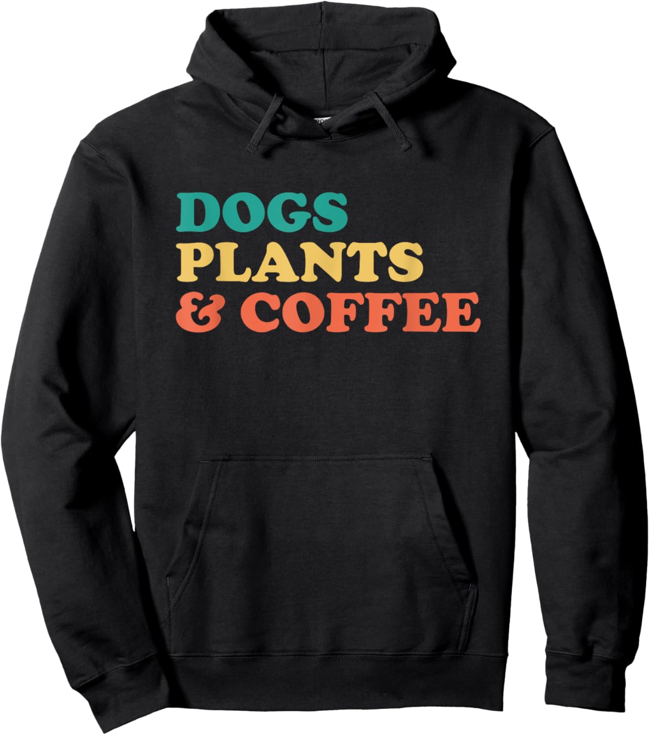 Dogs Plants And Coffee Hoodie - Hoodie | Black