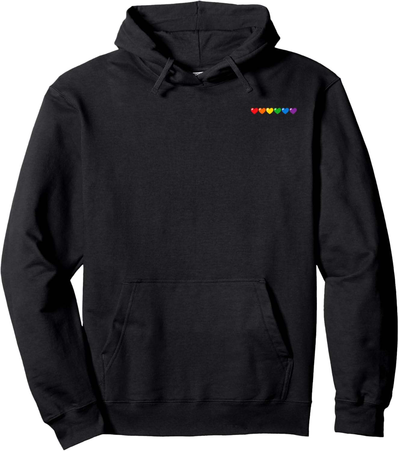 Heart Pocket LGBT Flag Cute Gay Pride Rainbow Gay LGBT Month Hoodie - Hoodie | Black