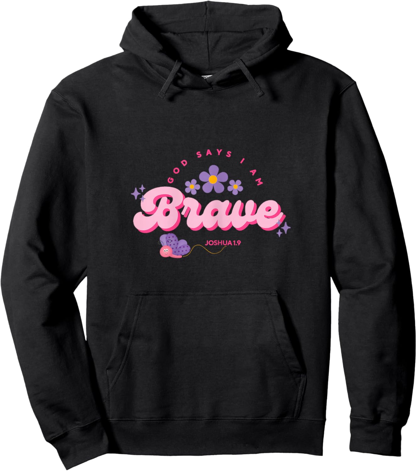 God Say's I Am Brave, Women, Youth and Girls Hoodie - Hoodie | Black