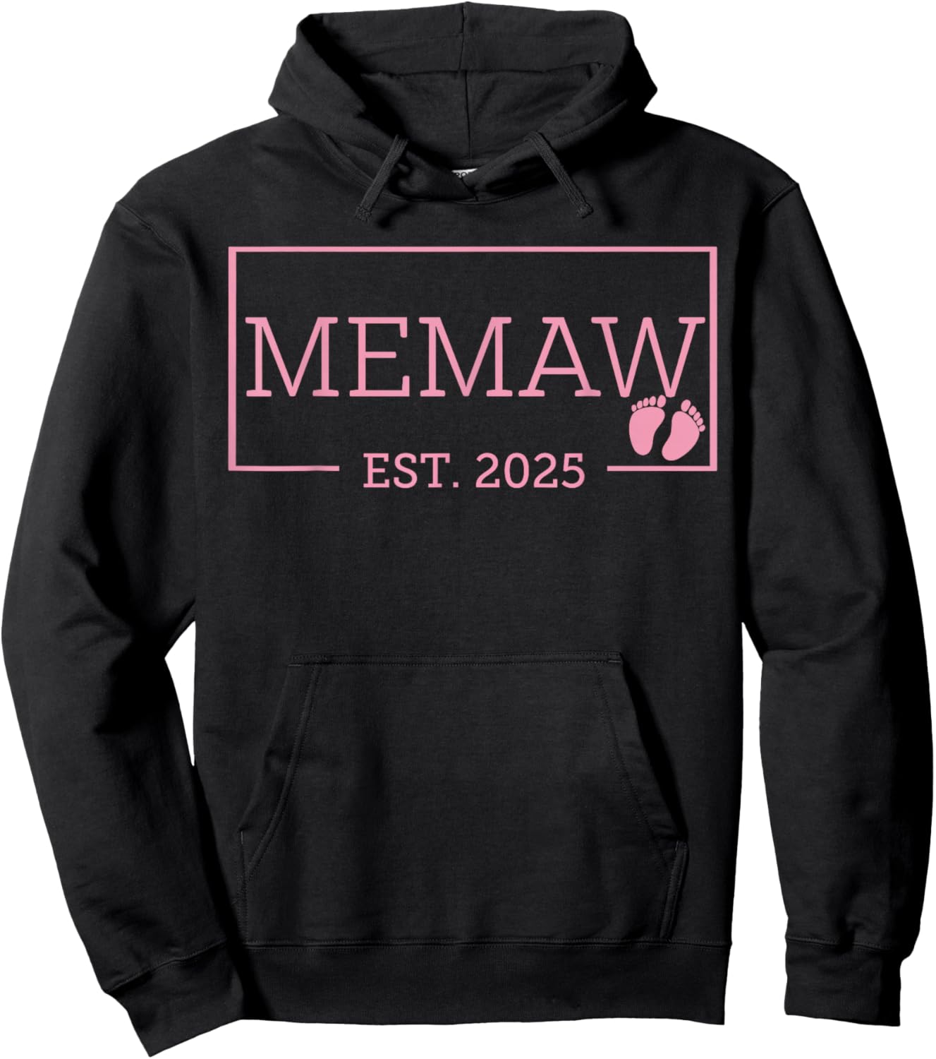 Memaw Established Est 2025 New Born Mother's Day Hoodie - Hoodie | Black