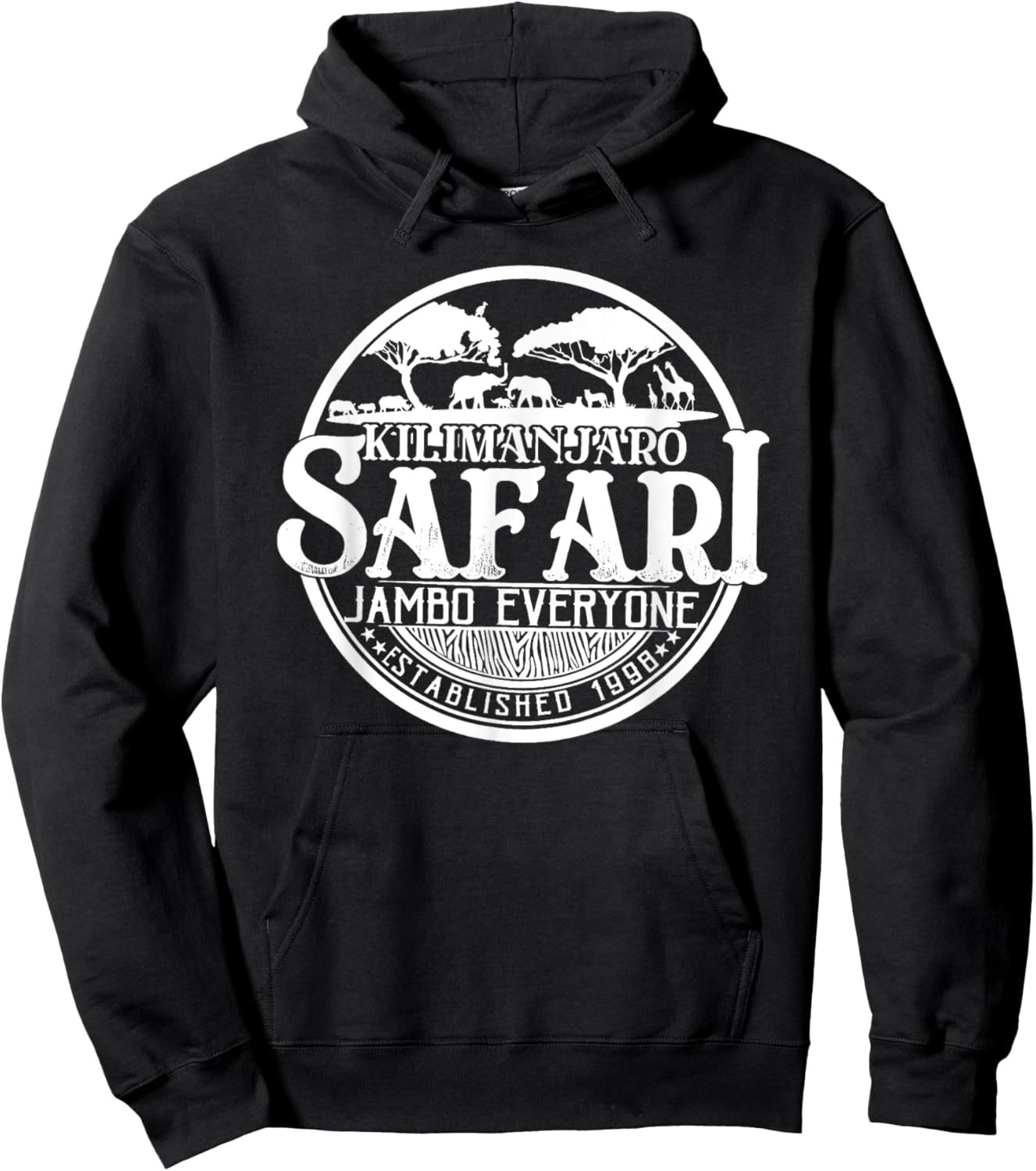 Family Journey to Kilimanjaro Animal Safari, Theme Park Hoodie - Hoodie | Black