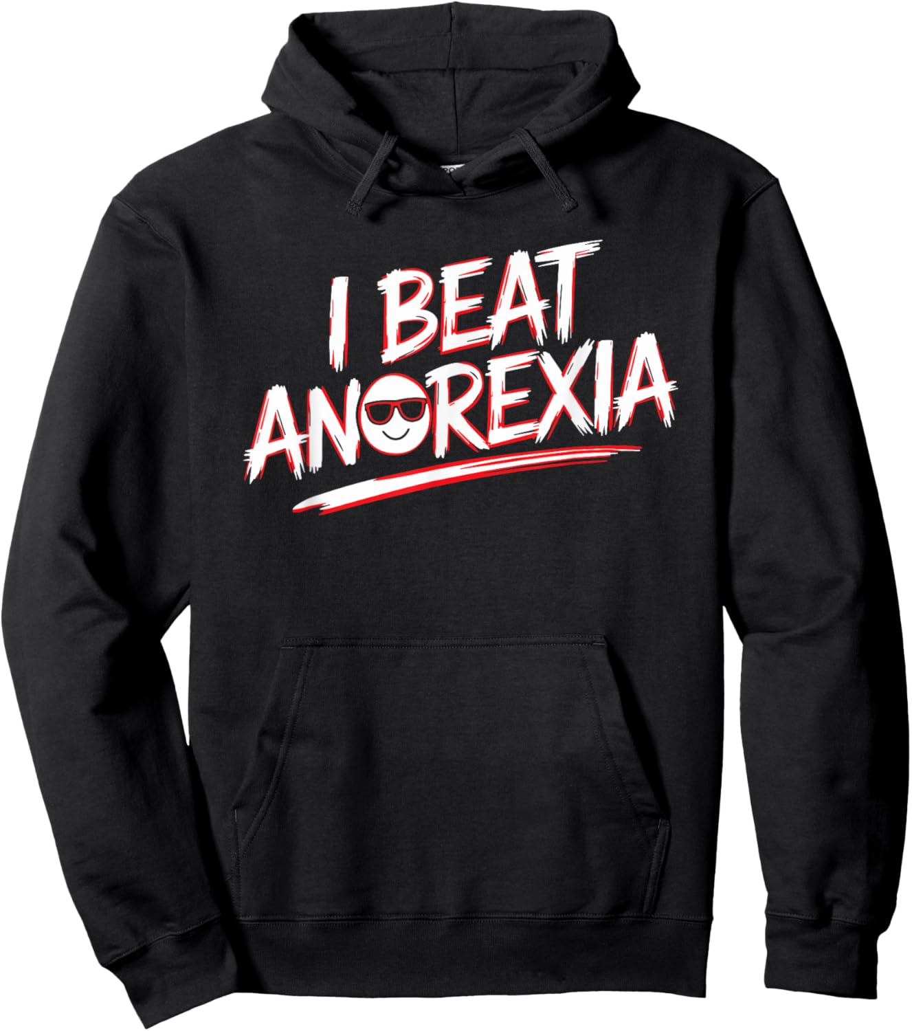 I Beat Survived Anorexia Awareness Survivor Warrior Hoodie - Hoodie | Black