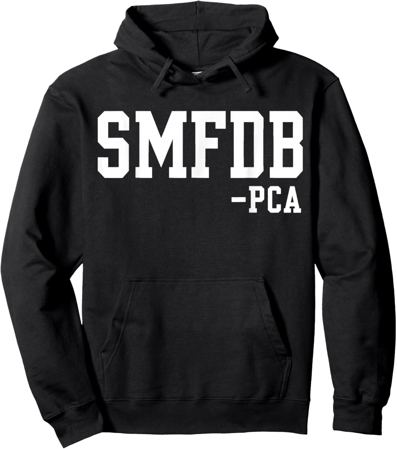 SMFDB PCA Bold Varsity Acronym Humor Hoodie - Hoodie | Black
