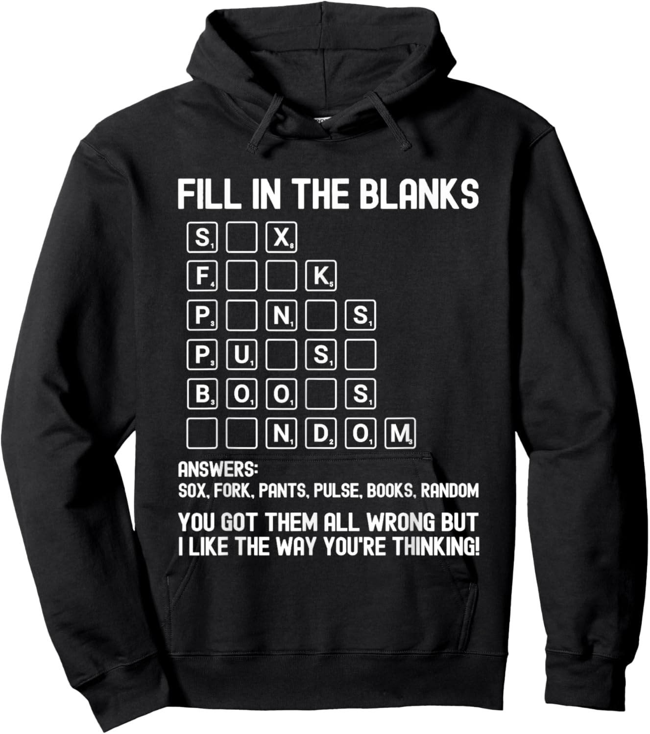 Fill in the Blanks Funny Attitude Bold Humor Sarcastic Hoodie - Hoodie | Black
