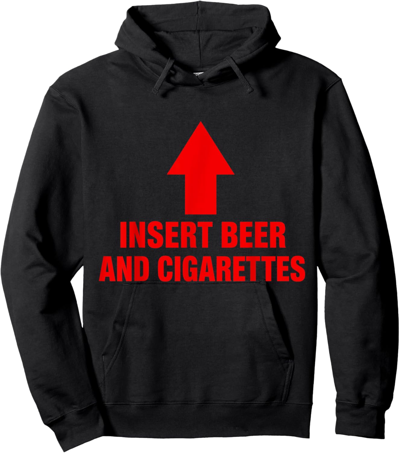 Insert Beer and Cigarettes Hoodie - Hoodie | Black
