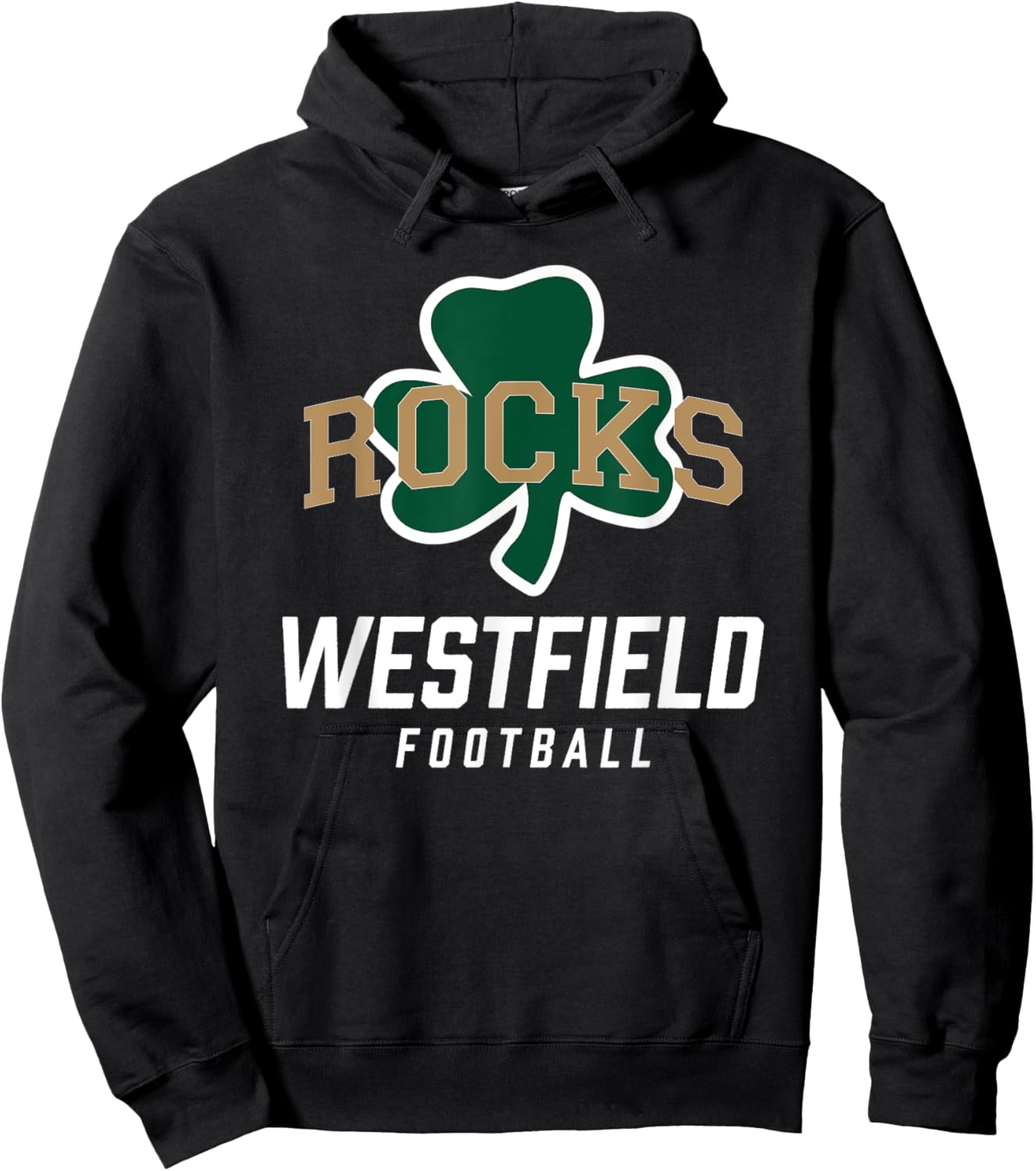 Westfield Shamrocks Logo Football Team HS Hoodie - Hoodie | Black