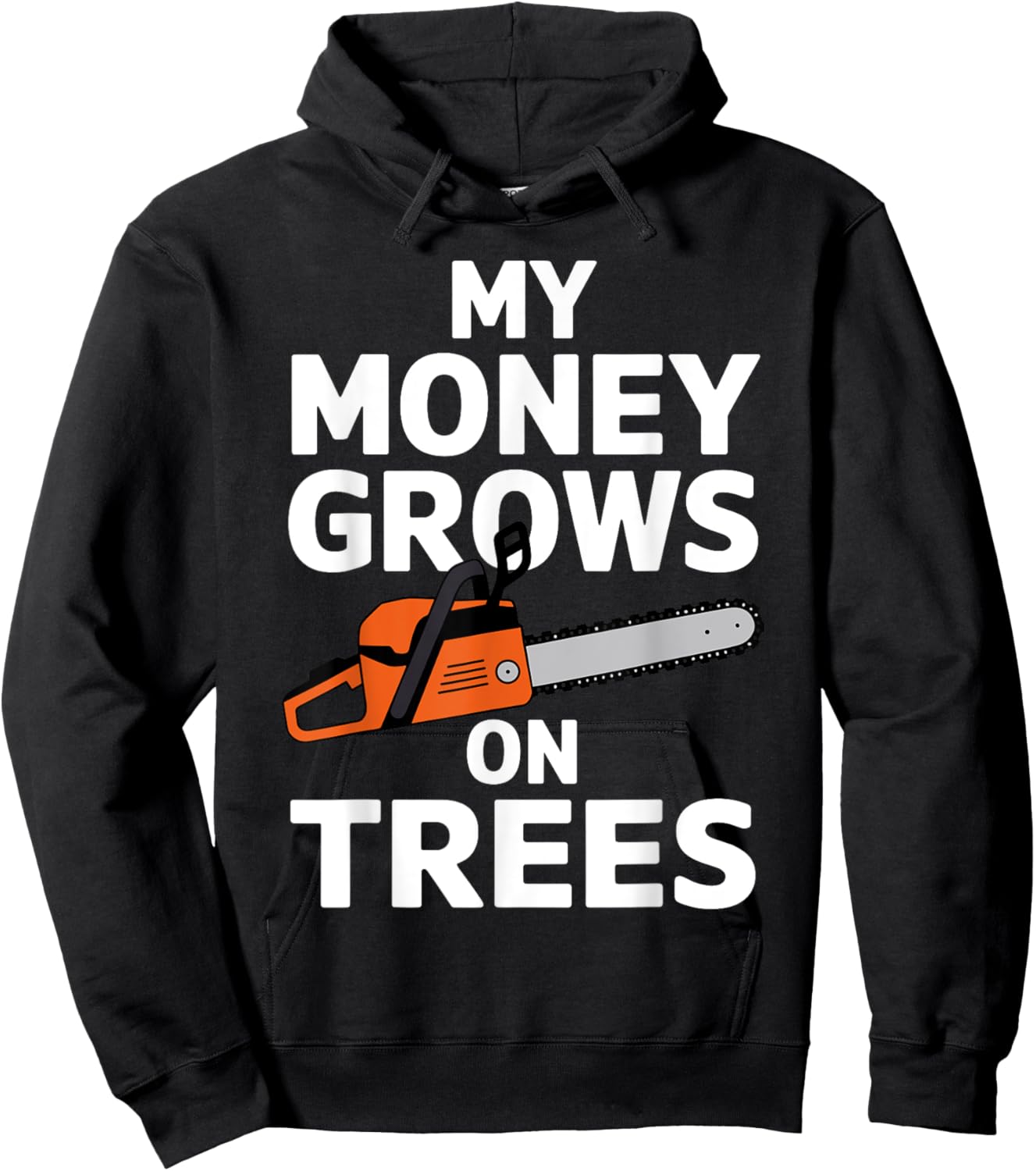 Funny Lumberjack Art Men Women Chainsaw Tree Logger Arborist Hoodie - Hoodie | Black