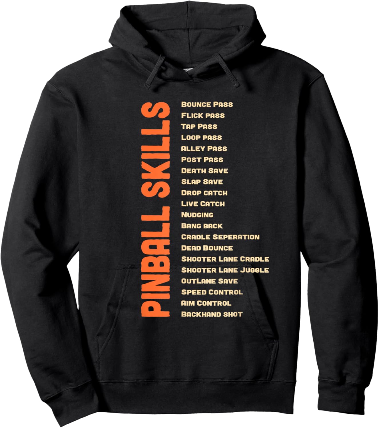 Pinball Skills - Retro Pinball Hoodie - Hoodie | Black
