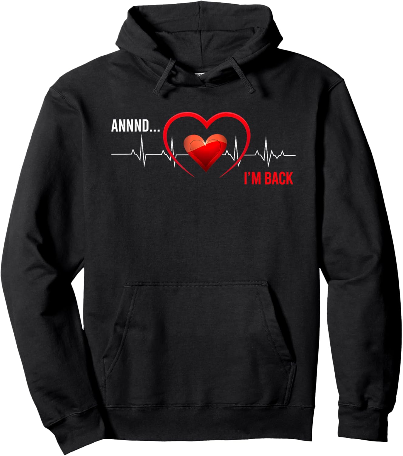 Coronary Bypass Artery Open Heart Diseases Surgery Heartbeat Hoodie - Hoodie | Black