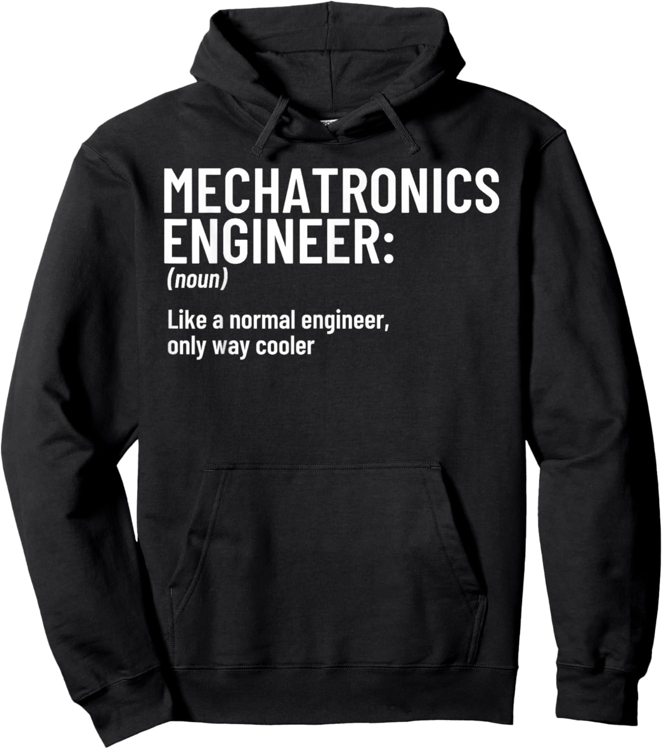 Mechatronics Engineer Definition Funny Engineering Hoodie - Hoodie | Black