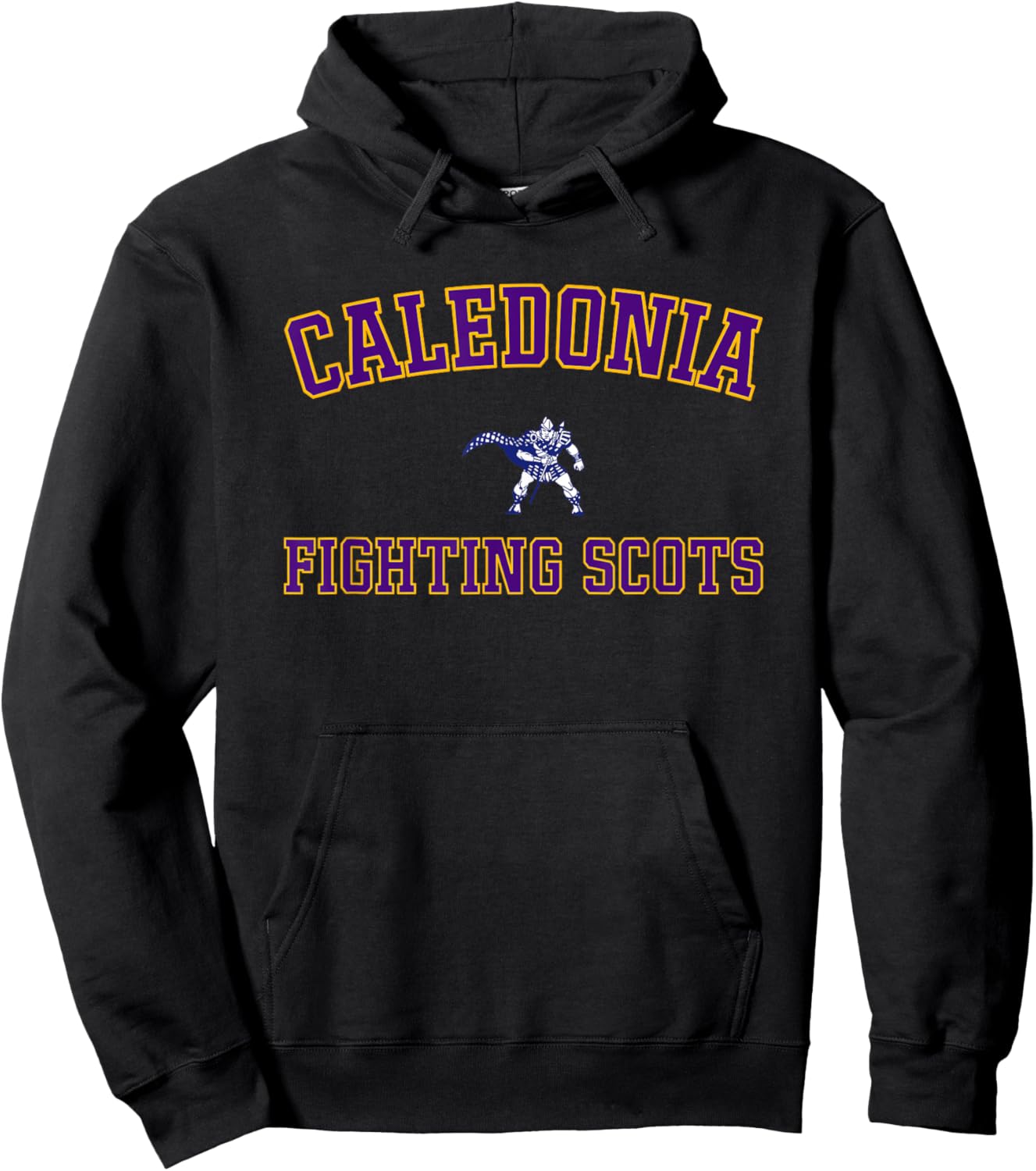 Caledonia Fighting Scots Logo Varsity HS Hoodie - Hoodie | Black