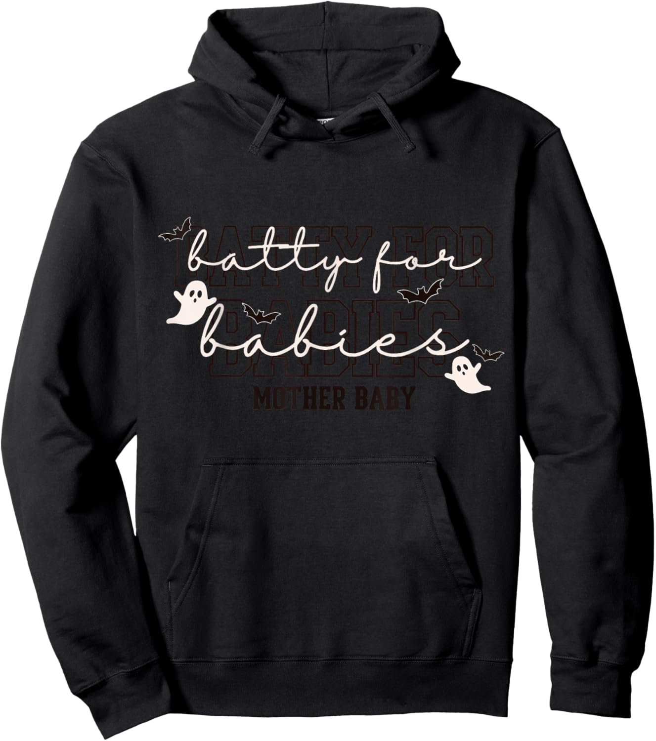Batty for Babies Mother Baby Halloween Nurse Hoodie - Hoodie | Black