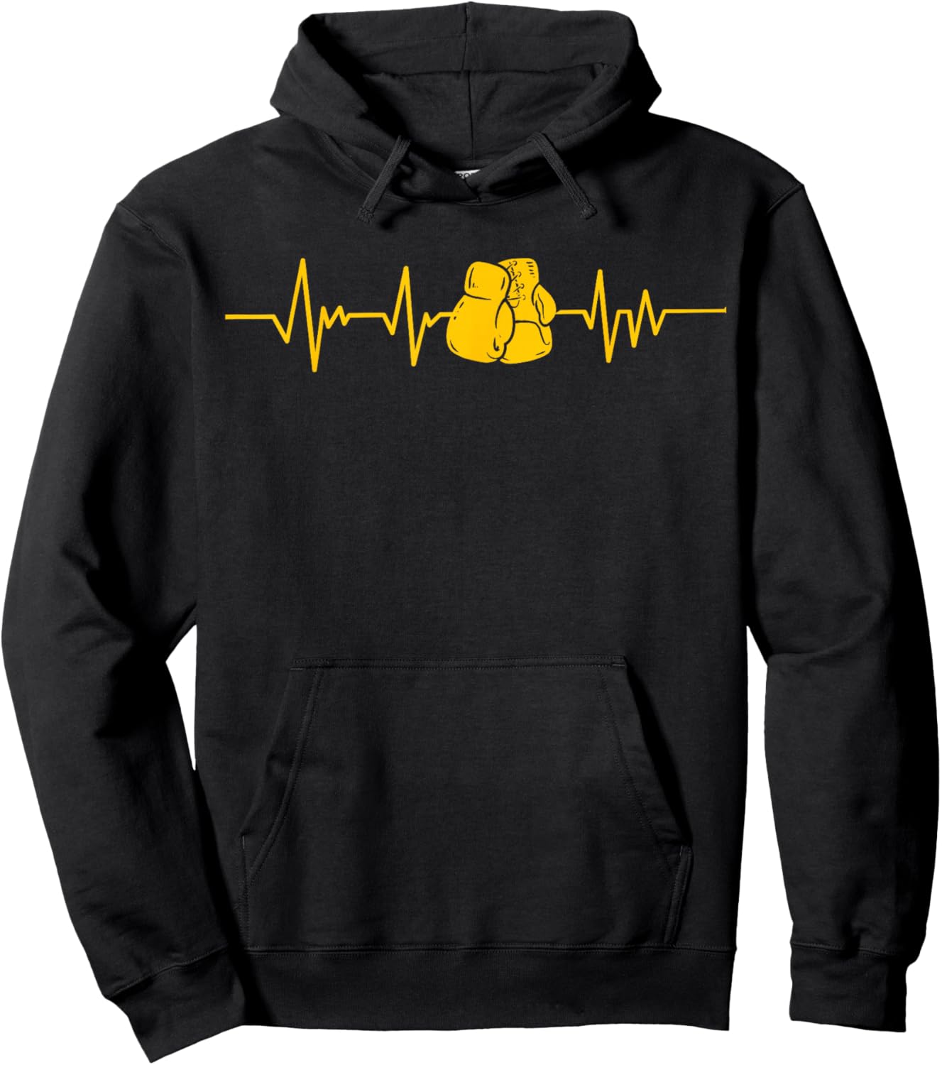 Boxing Boxing Combat Boxing Ring Men's Heartbeat Hoodie - Hoodie | Black