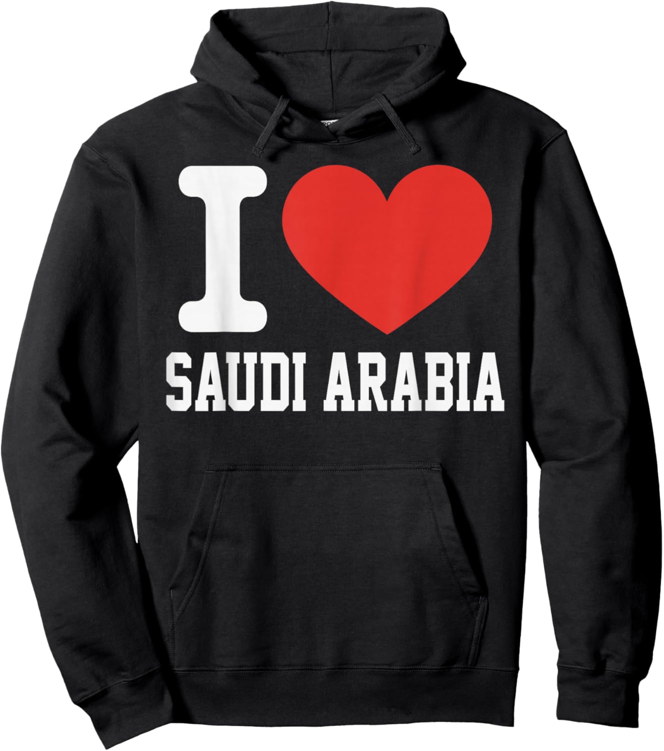 I Love Saudi Arabia Heart Souvenir Lovers Pride Travel Hoodie - Hoodie | Black