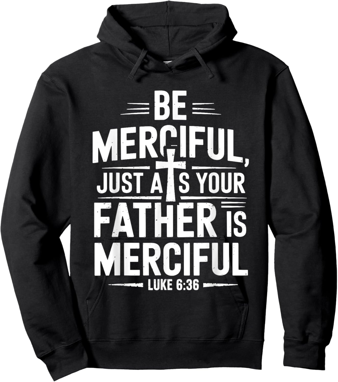 Be Merciful Bible Verse Jesus Hoodie - Hoodie | Black