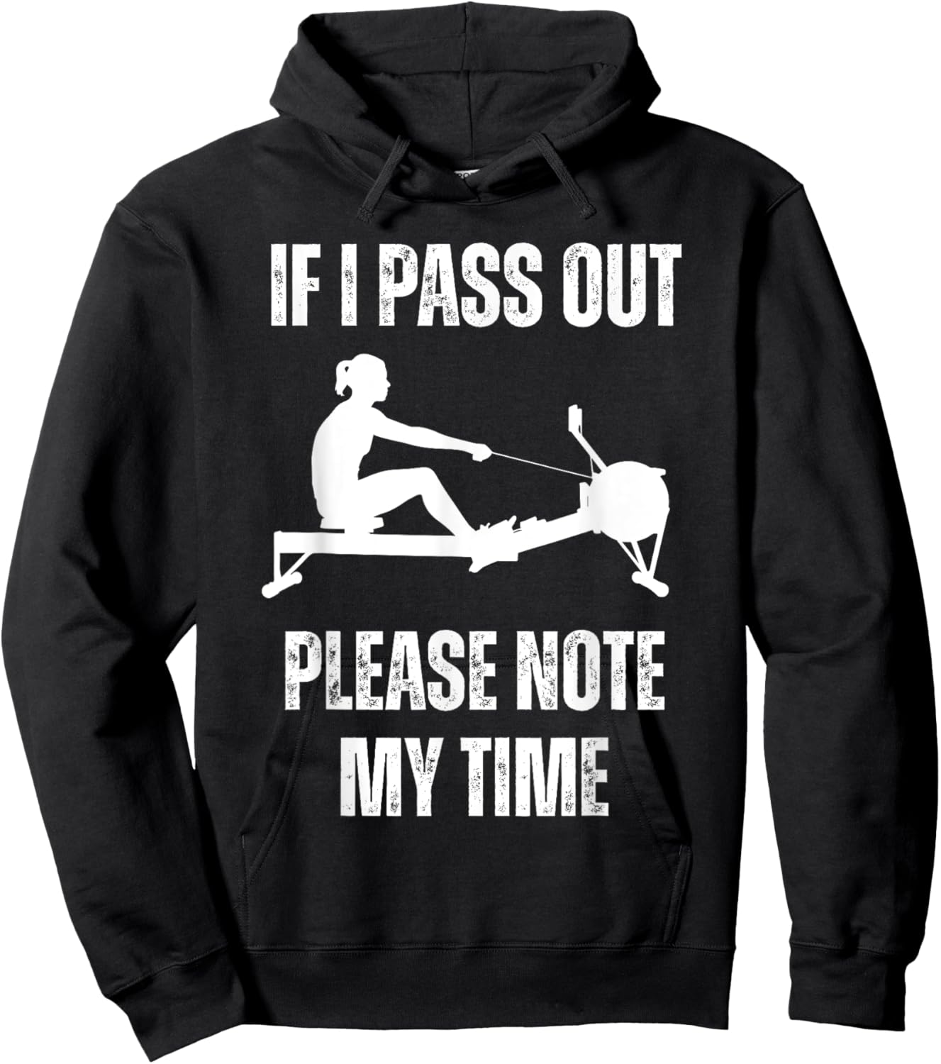 Funny ERG Machine Gym Ergometer Rowing Exercise Hoodie - Hoodie | Black