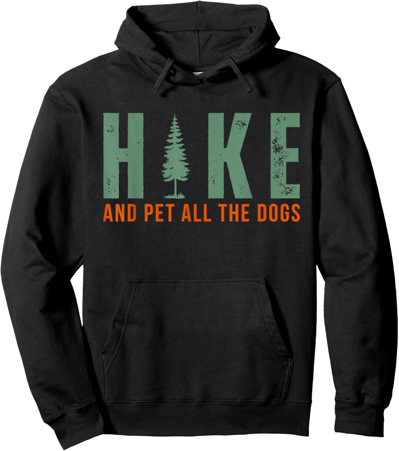 Hike And Pet All The Dogs Funny Hiking Hoodie - Hoodie | Black