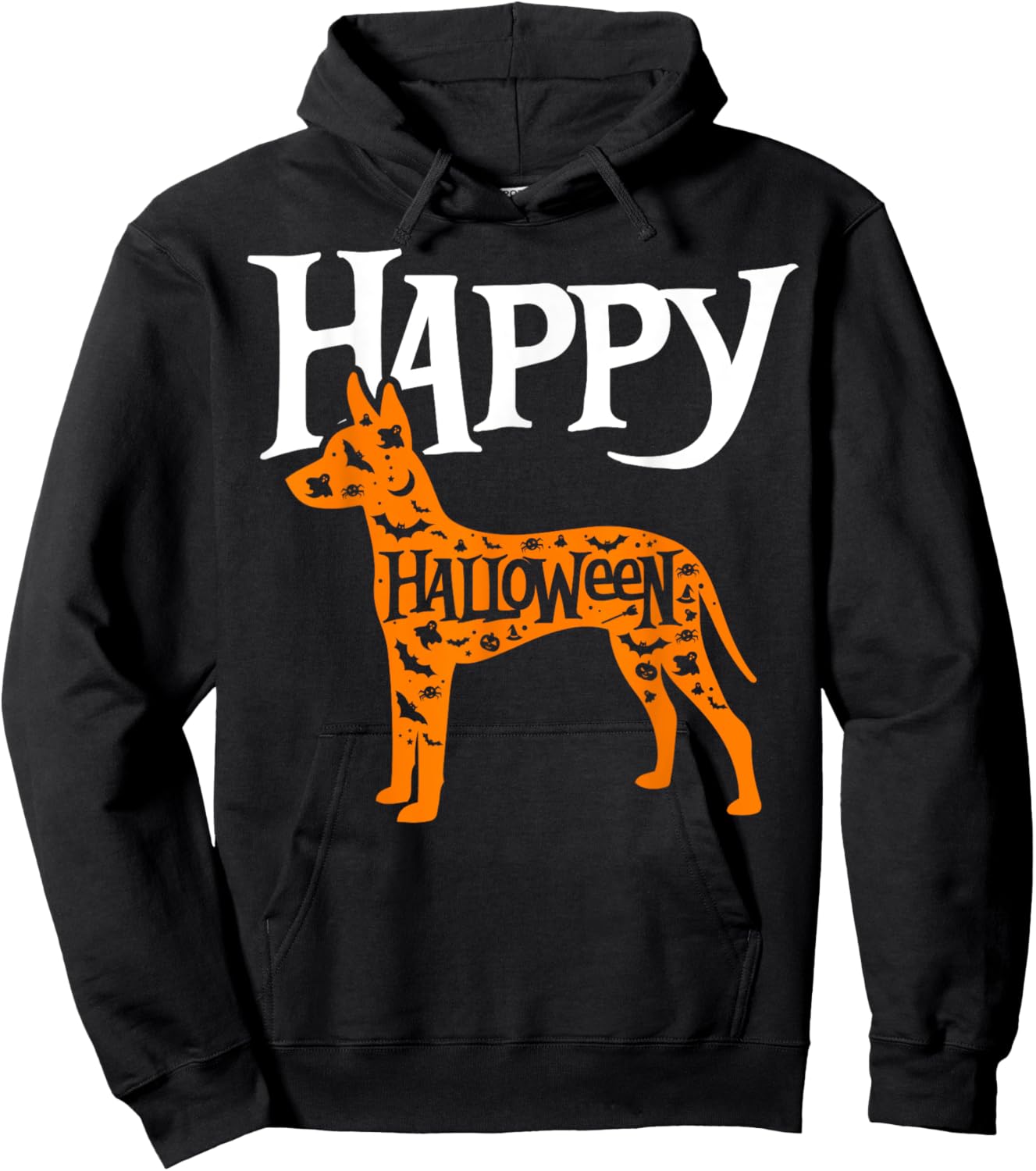 Happy Halloween Xoloitzcuintli, Mexican hairless dog Hoodie - Hoodie | Black