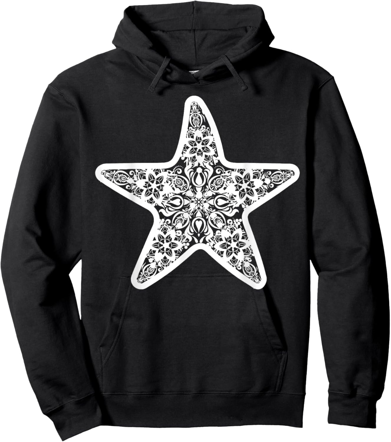 Starfish Mandala Yoga Meditation Summer Vacation Sea Life Hoodie - Hoodie | Black