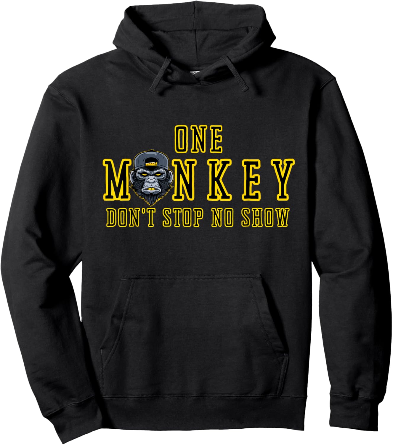 Bruh Ape One Monkey Don't Stop No Show Funny Novelty Hoodie - Hoodie | Black