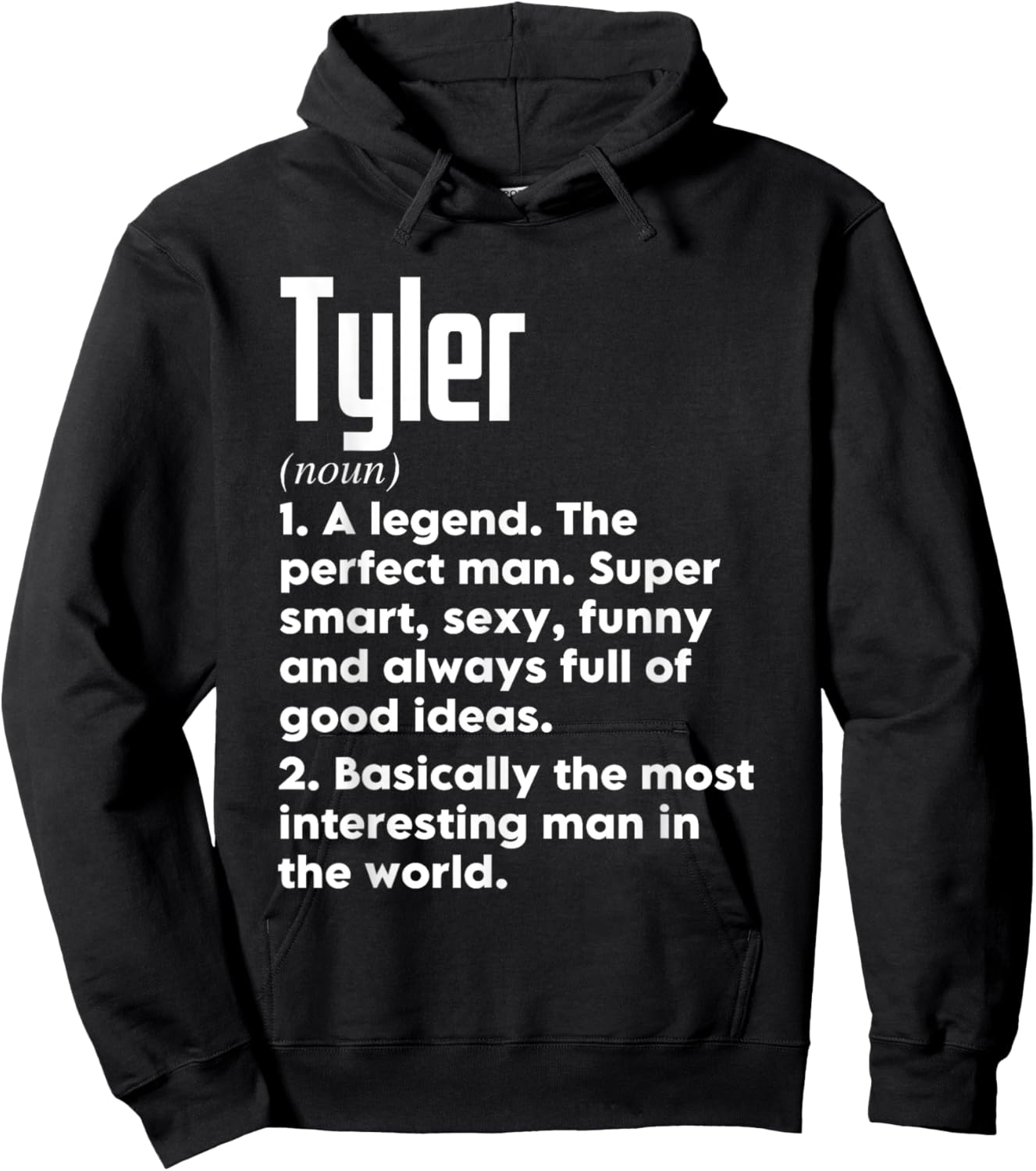 Tyler Name Definition Funny Meaning Personalized Hoodie - Hoodie | Black