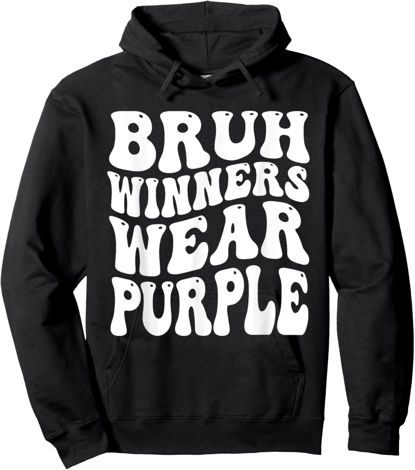 Winners Wear Purple Team Sports day Game Spirit Week Groovy Hoodie - Hoodie | Black