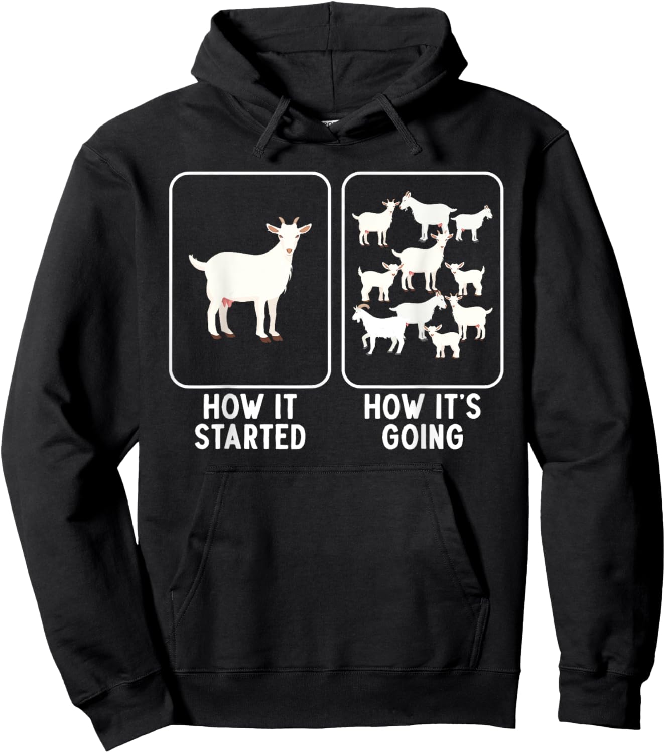 Goat Design Women Goat Themed Domestic Goat Lover Hoodie - Hoodie | Black