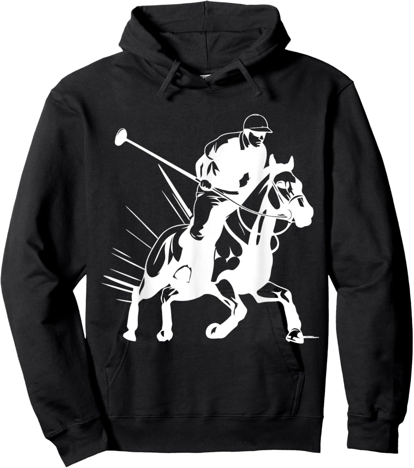 Polo Player Horse Sport Ride Riding Equestrian Sport Rider Hoodie - Hoodie | Black