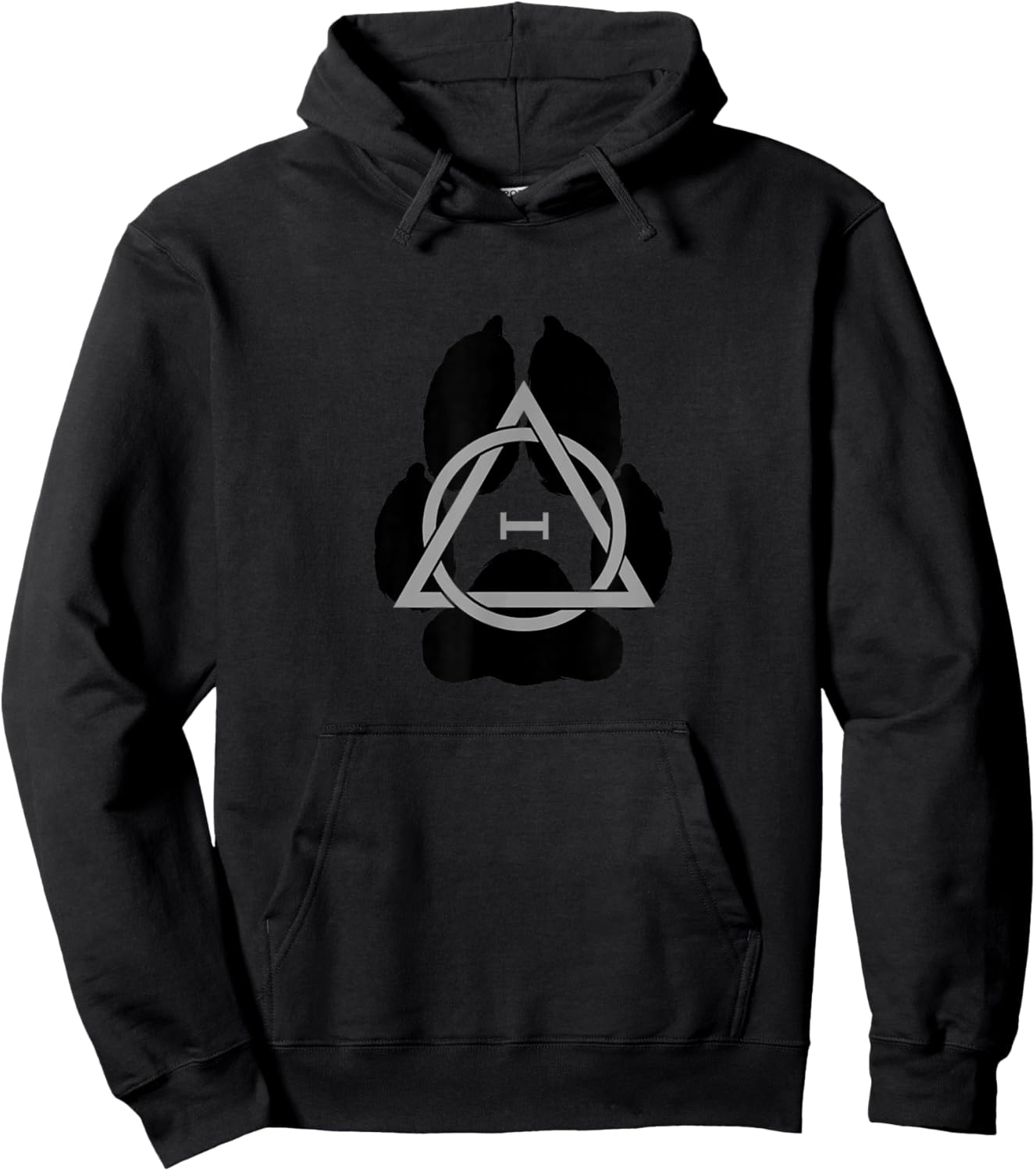 Theta Delta Symbol with Paw of a Fox Therian Hoodie - Hoodie | Black
